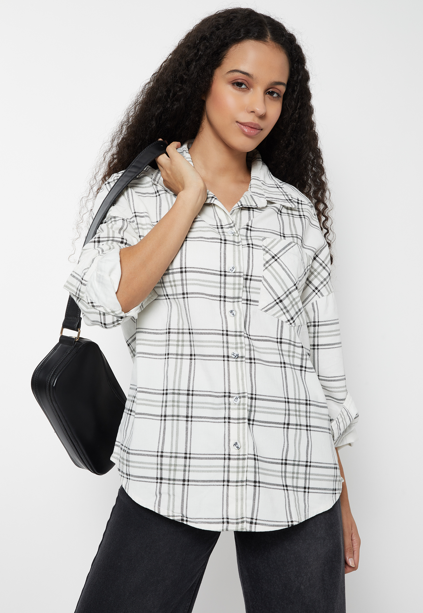 Women Checked Oversized Shirt-picture-41