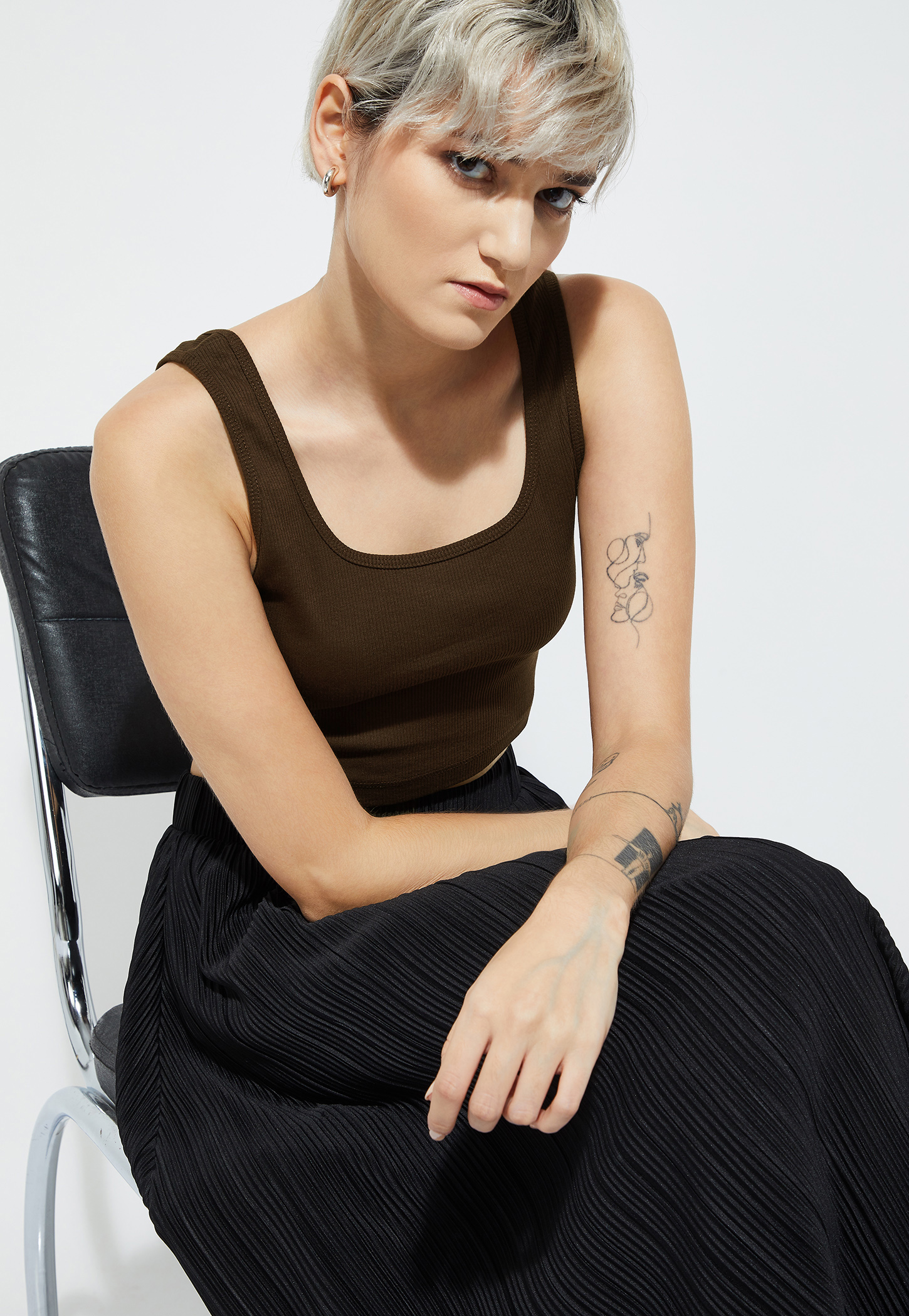 ALAYA F x URB_N Women Ribbed Crop Tank Top-image-47