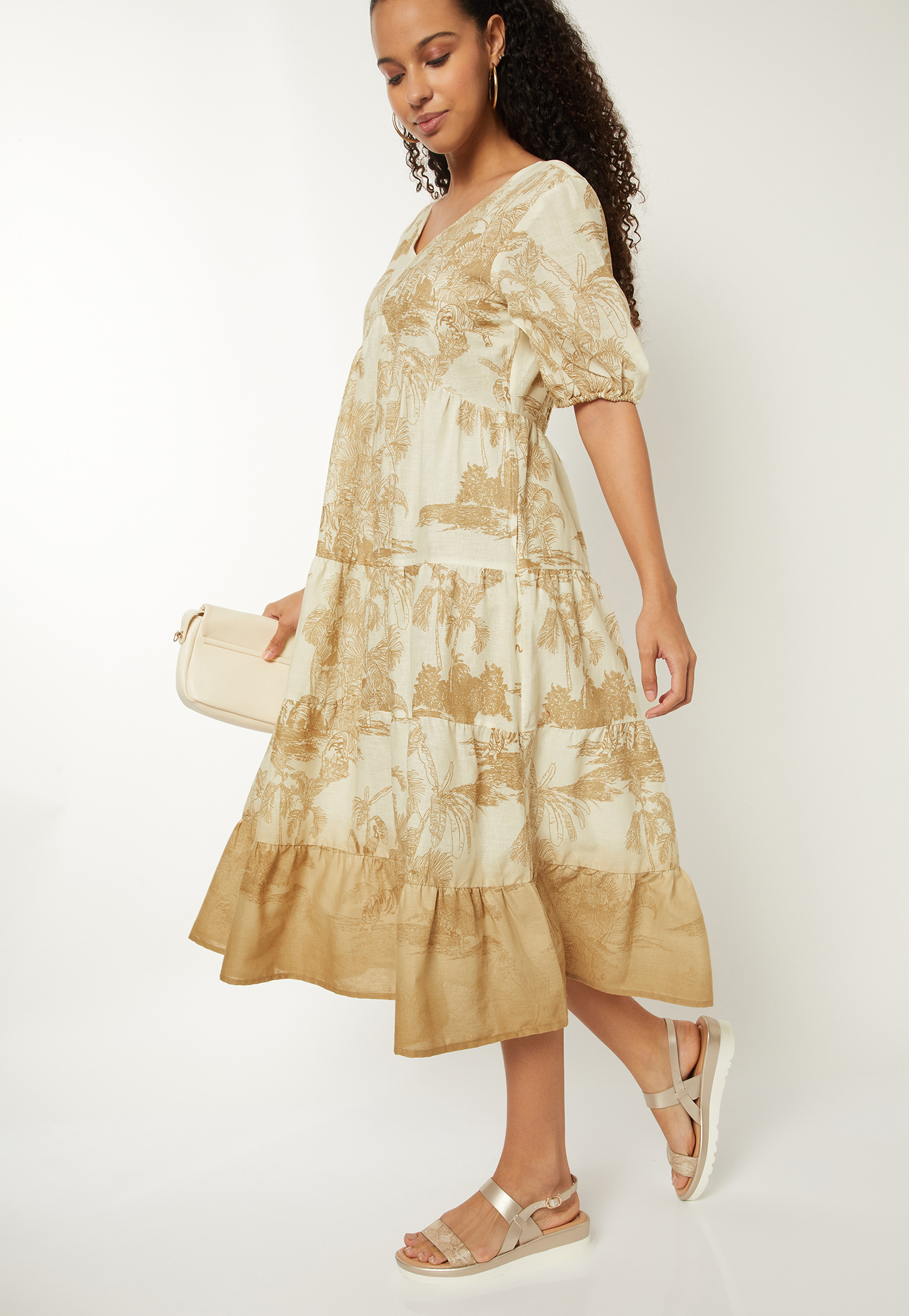 Women Printed A-line Midi Dress-picture-53