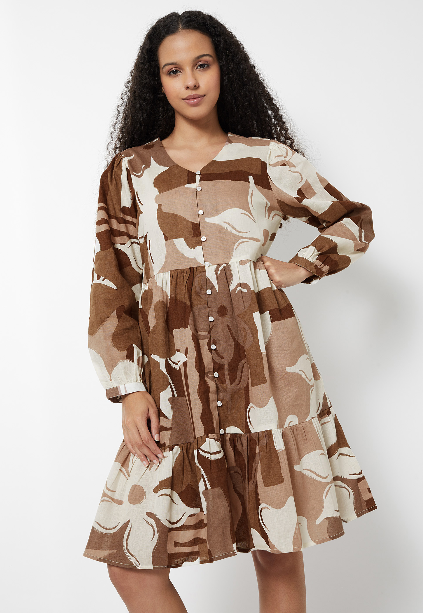 Women Printed Tiered Dress-picture-21