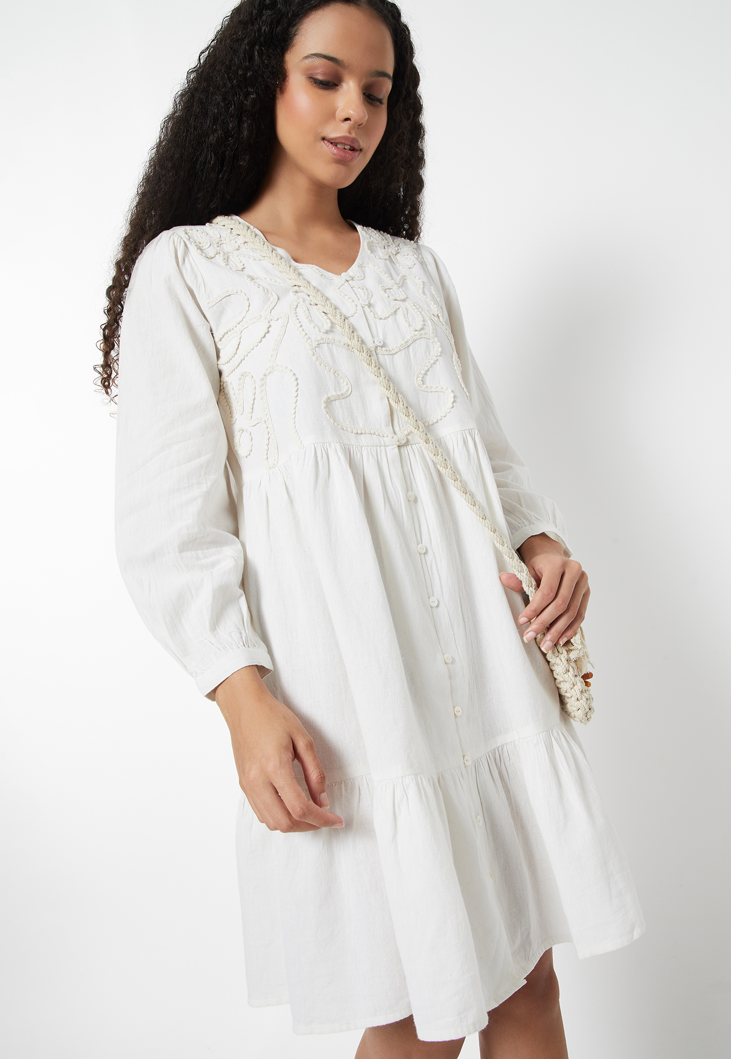 Women Embroidered Tiered Dress-picture-20