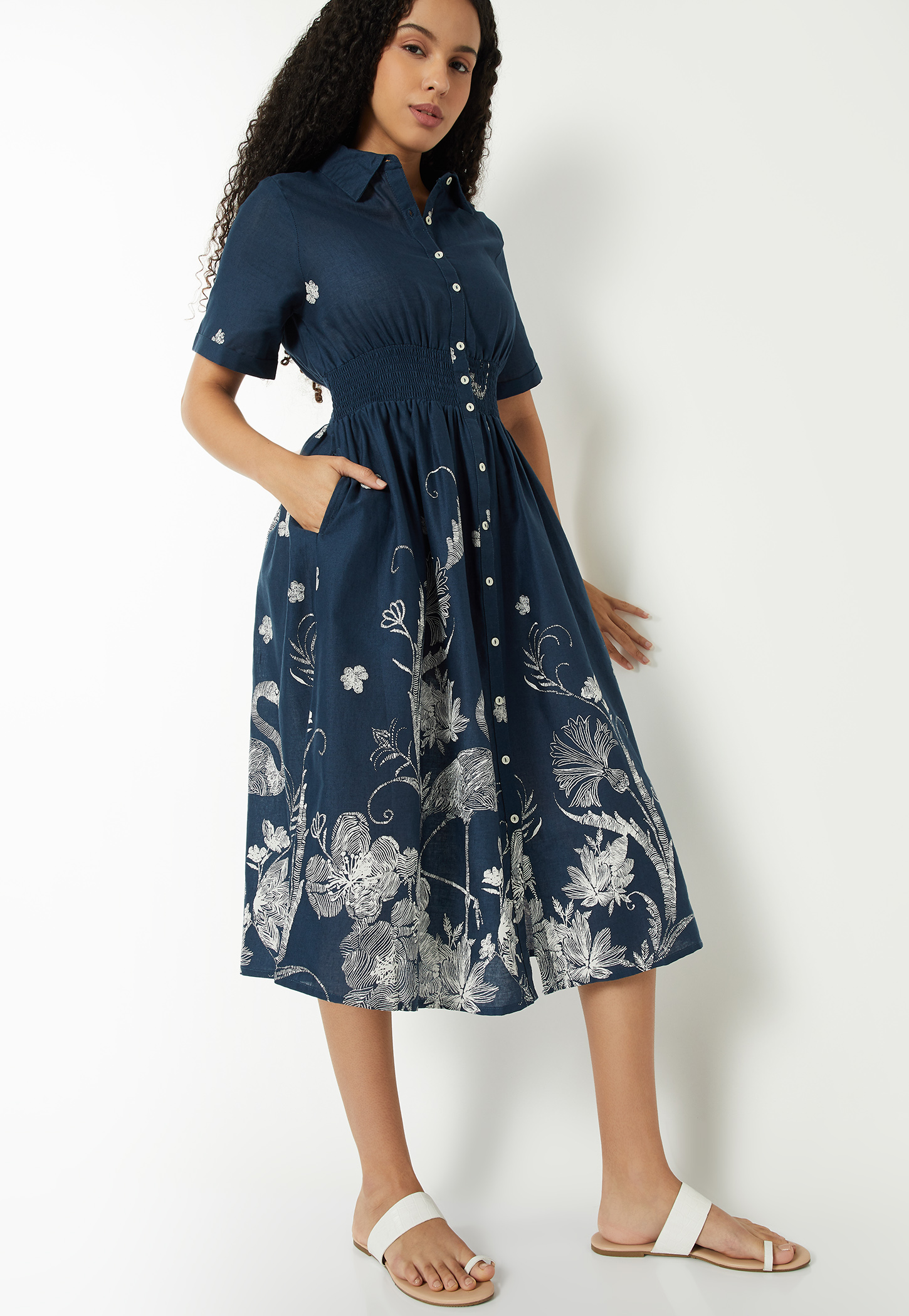 Women Printed Shirt Dress-picture-34