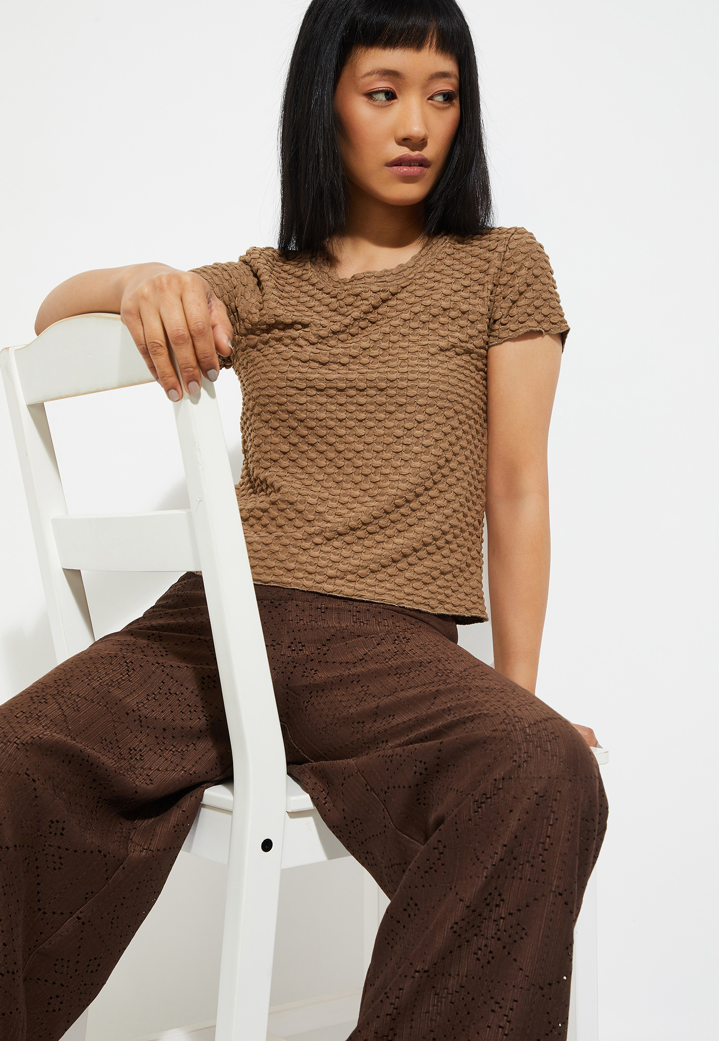 ALAYA F x URB_N Women Textured Top-picture-18