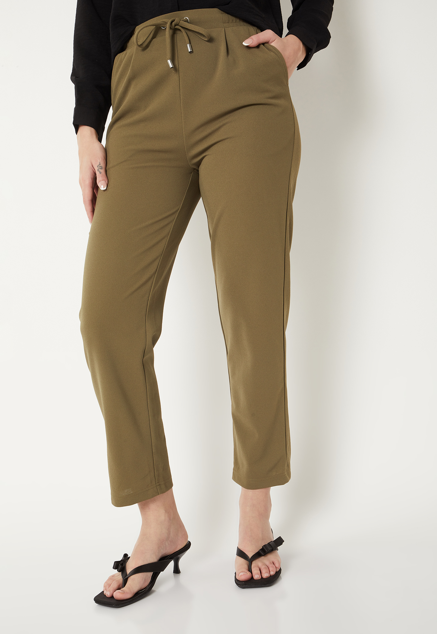 Women Solid Trousers-picture-51