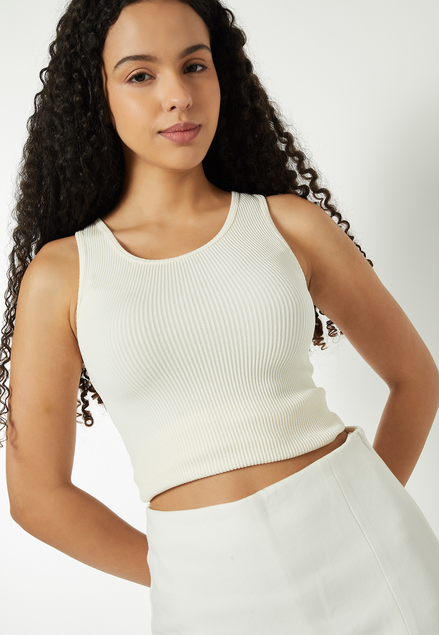 Women Ribbed Sports Tank Top-picture-11