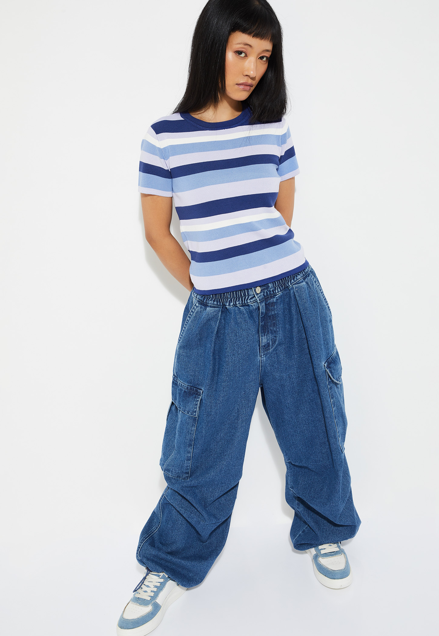 ALAYA F x URB_N Women Striped T-shirt-picture-31
