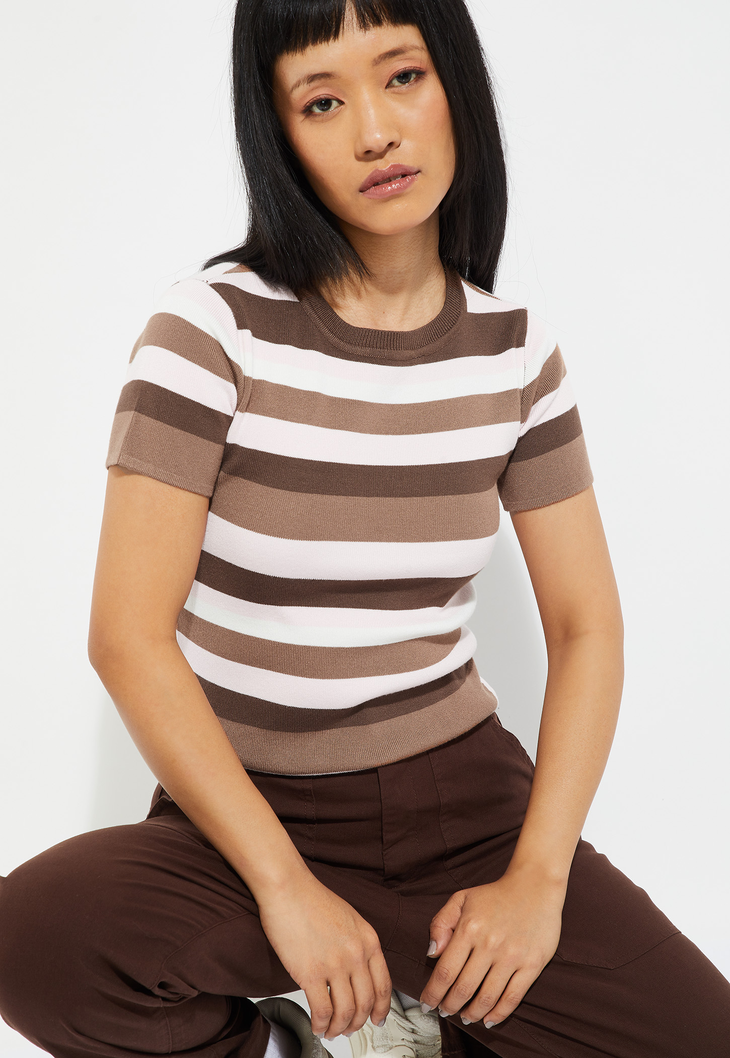 ALAYA F x URB_N Women Striped T-shirt-picture-30