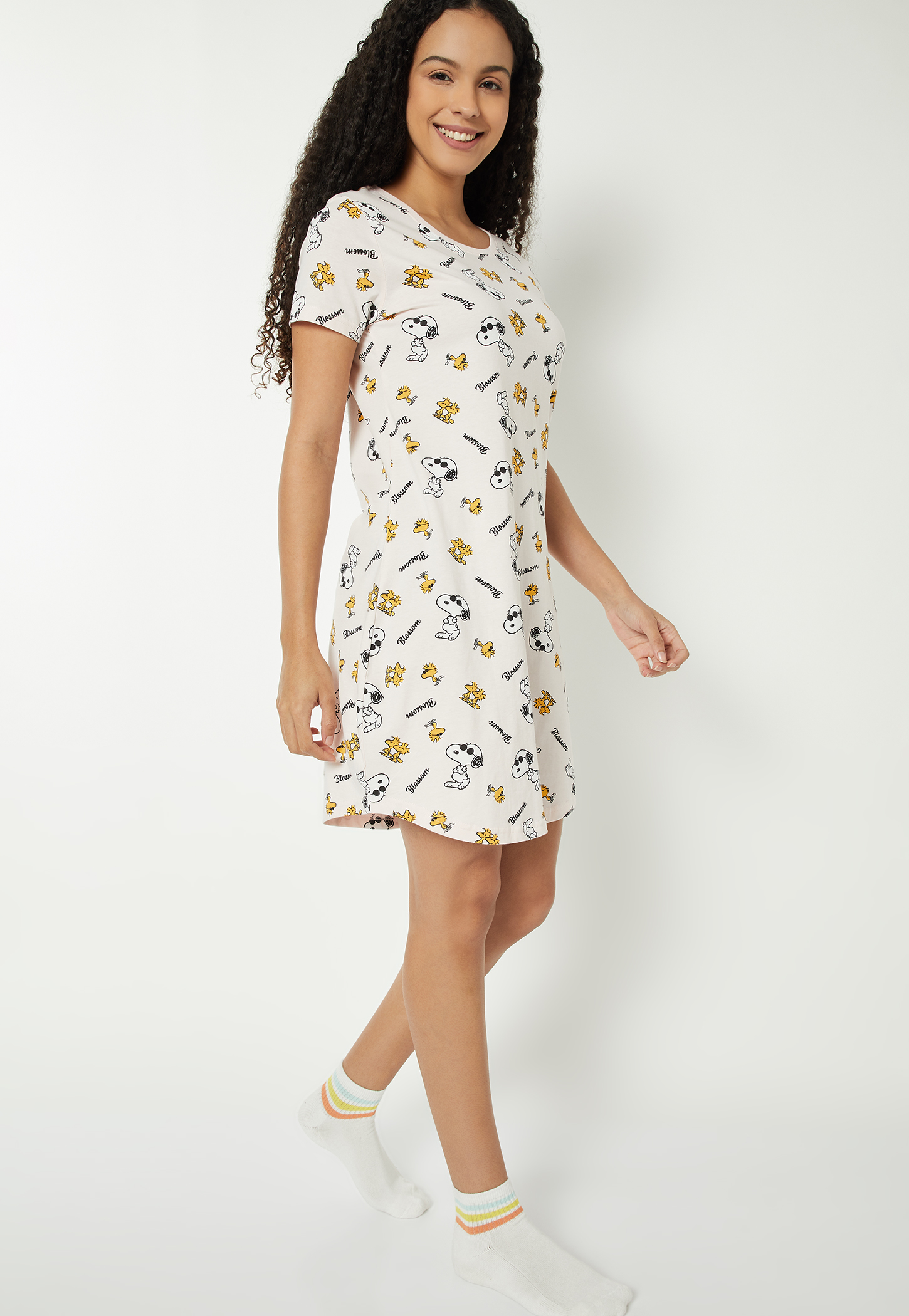 Women Peanut Print Chemise-picture-38
