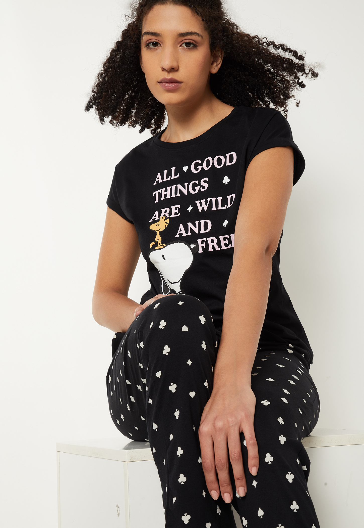 Women Snoopy Printed PJ Set-picture-13
