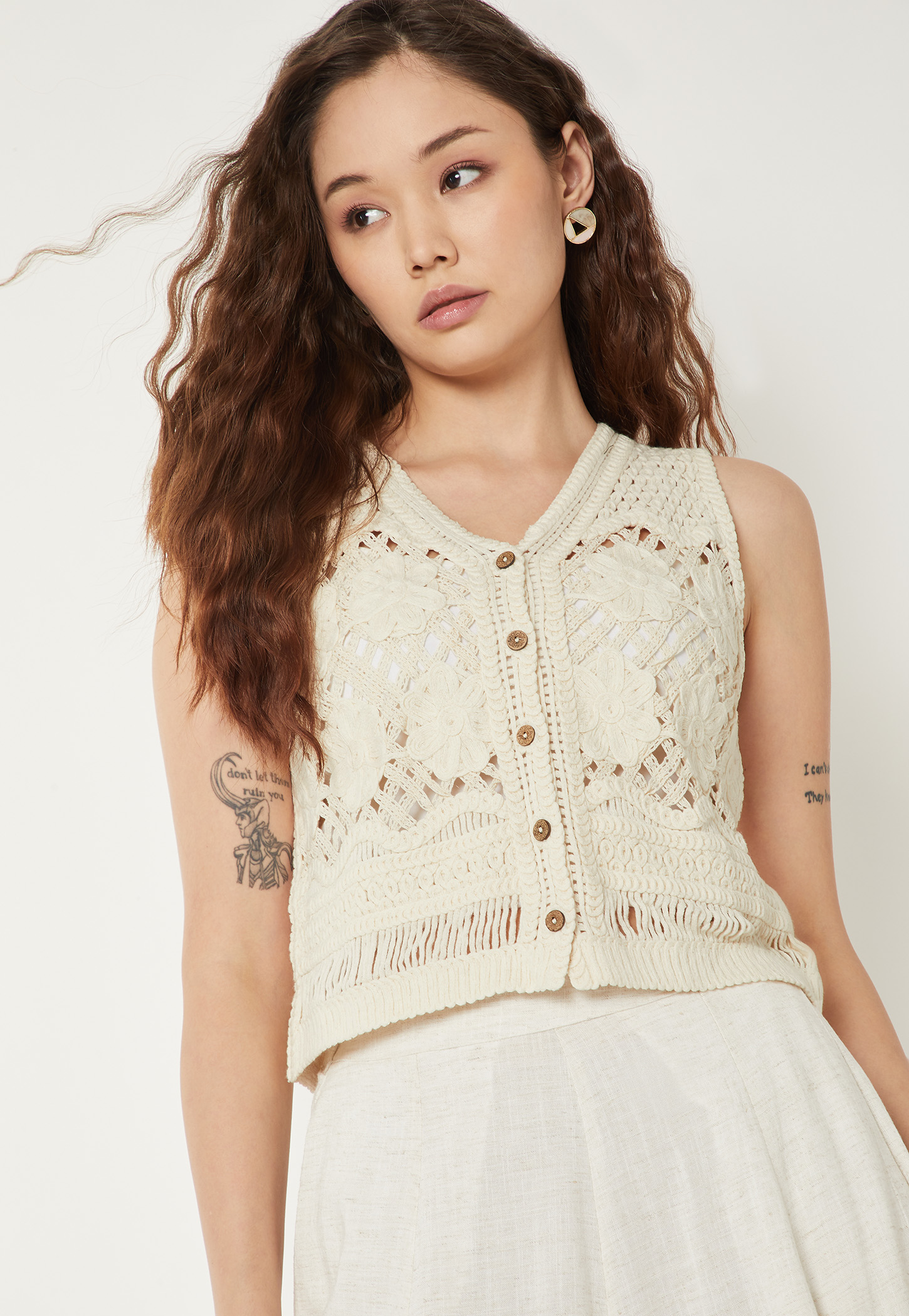 Women Crochet Knit Vest Top-picture-15