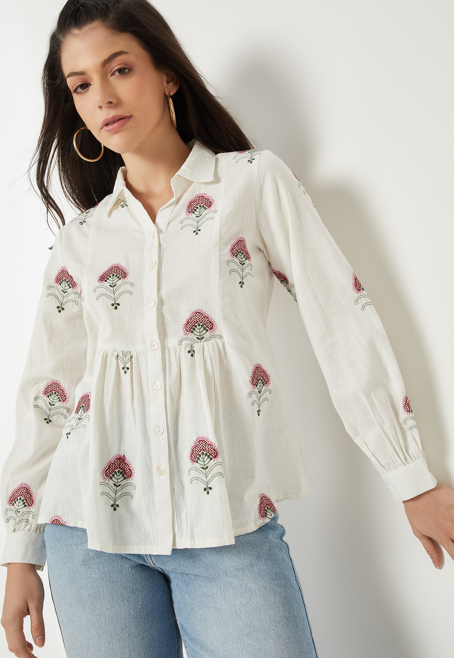 Kalki x Max Women Embroidered Shirt-picture-17