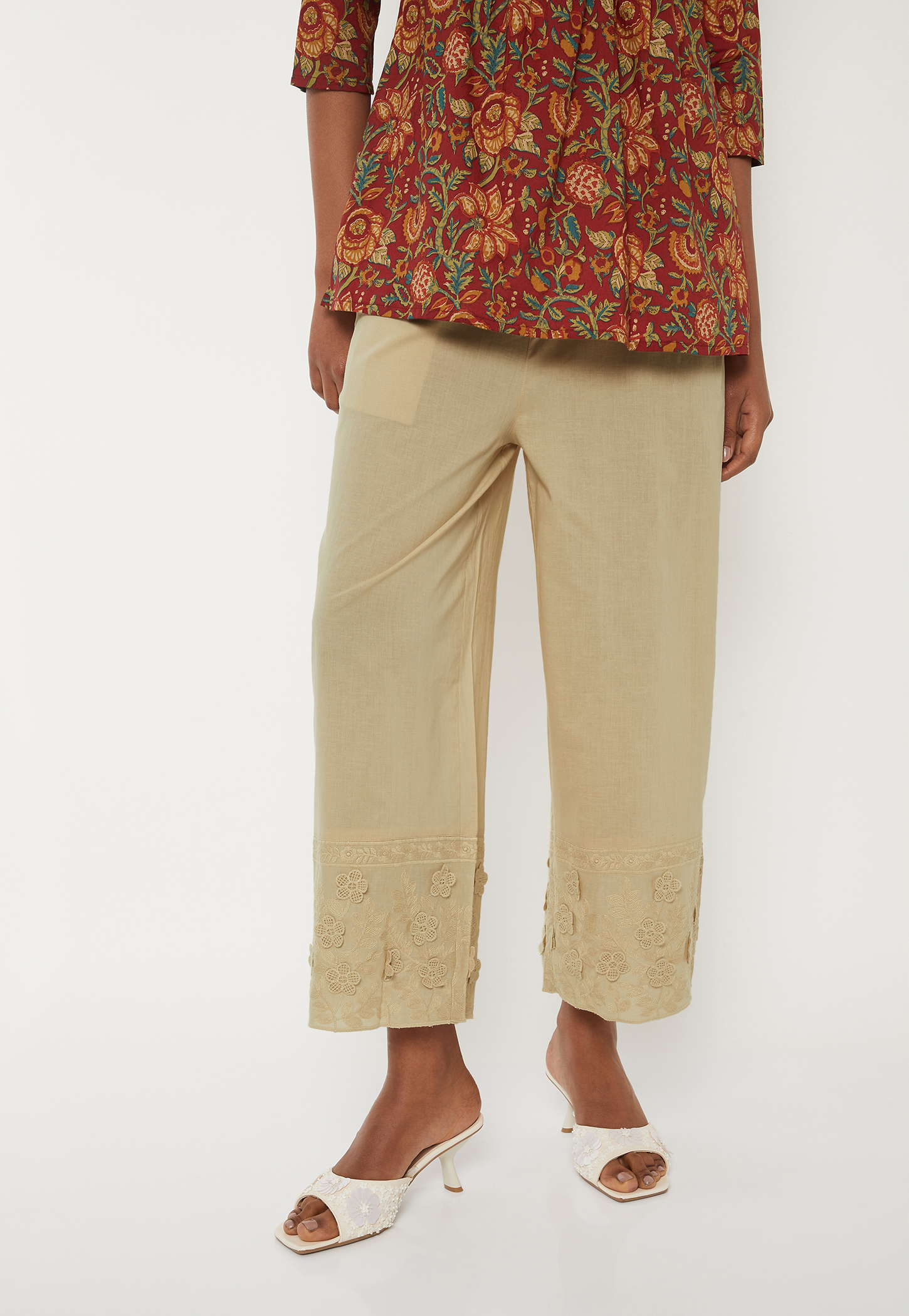 Women Applique Hem Palazzos-picture-33