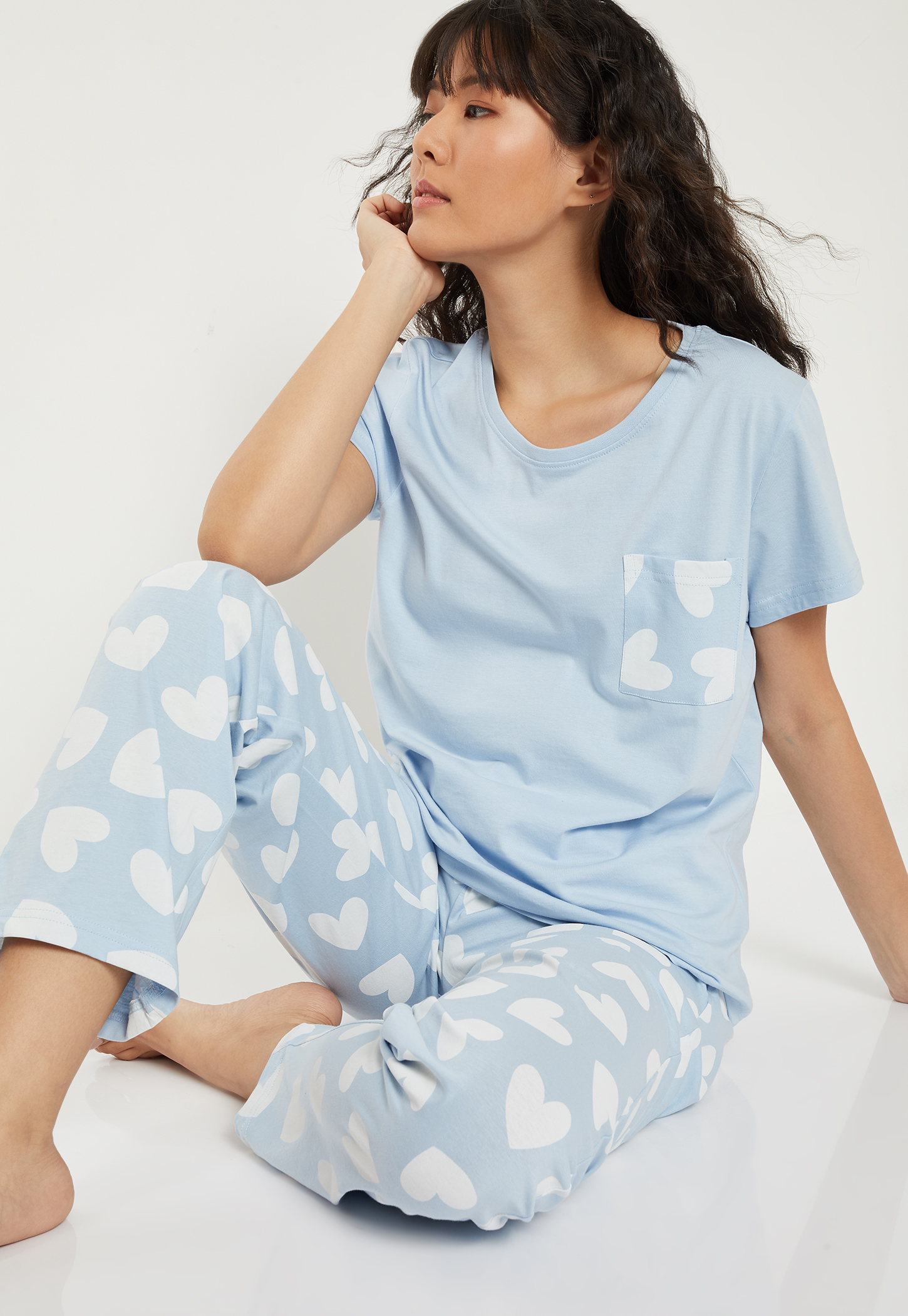 Women Heart Printed PJ Set-picture-41