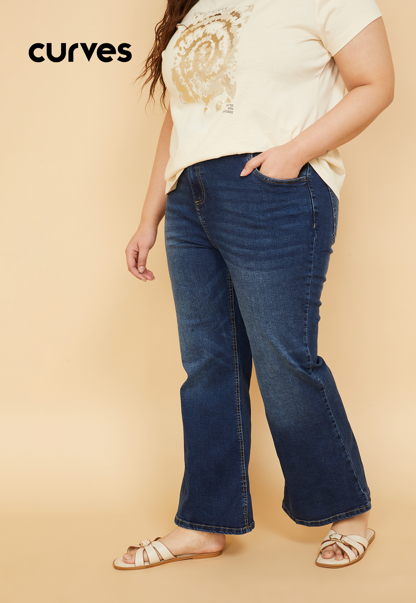 Women Washed Flared Jeans-picture-30