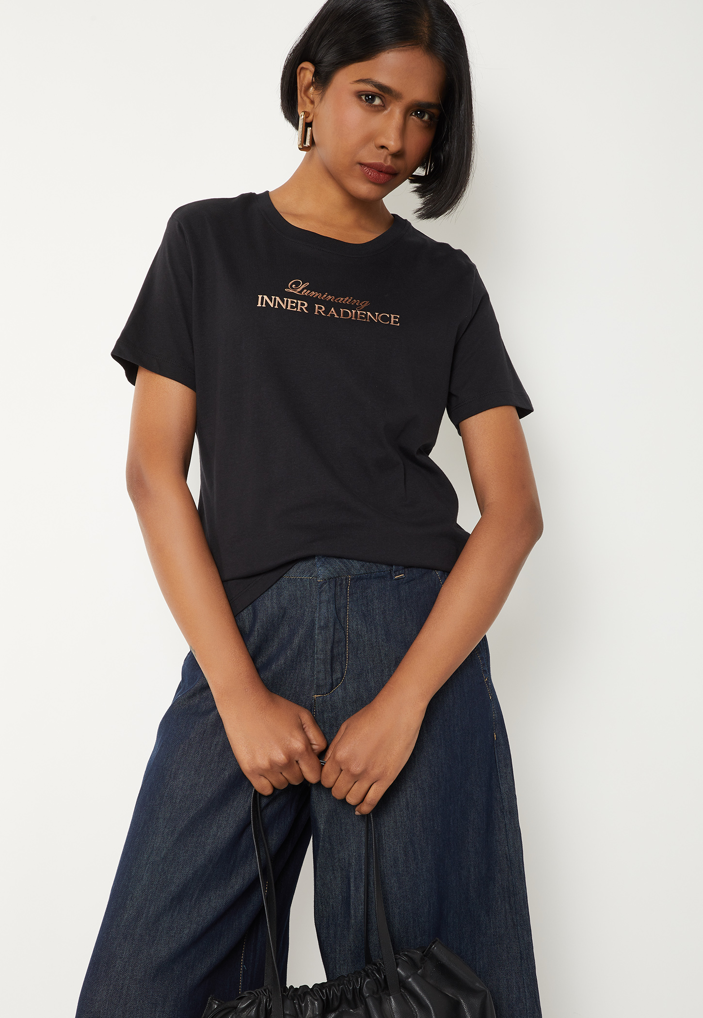 Women Typographic Print T-shirt-picture-30