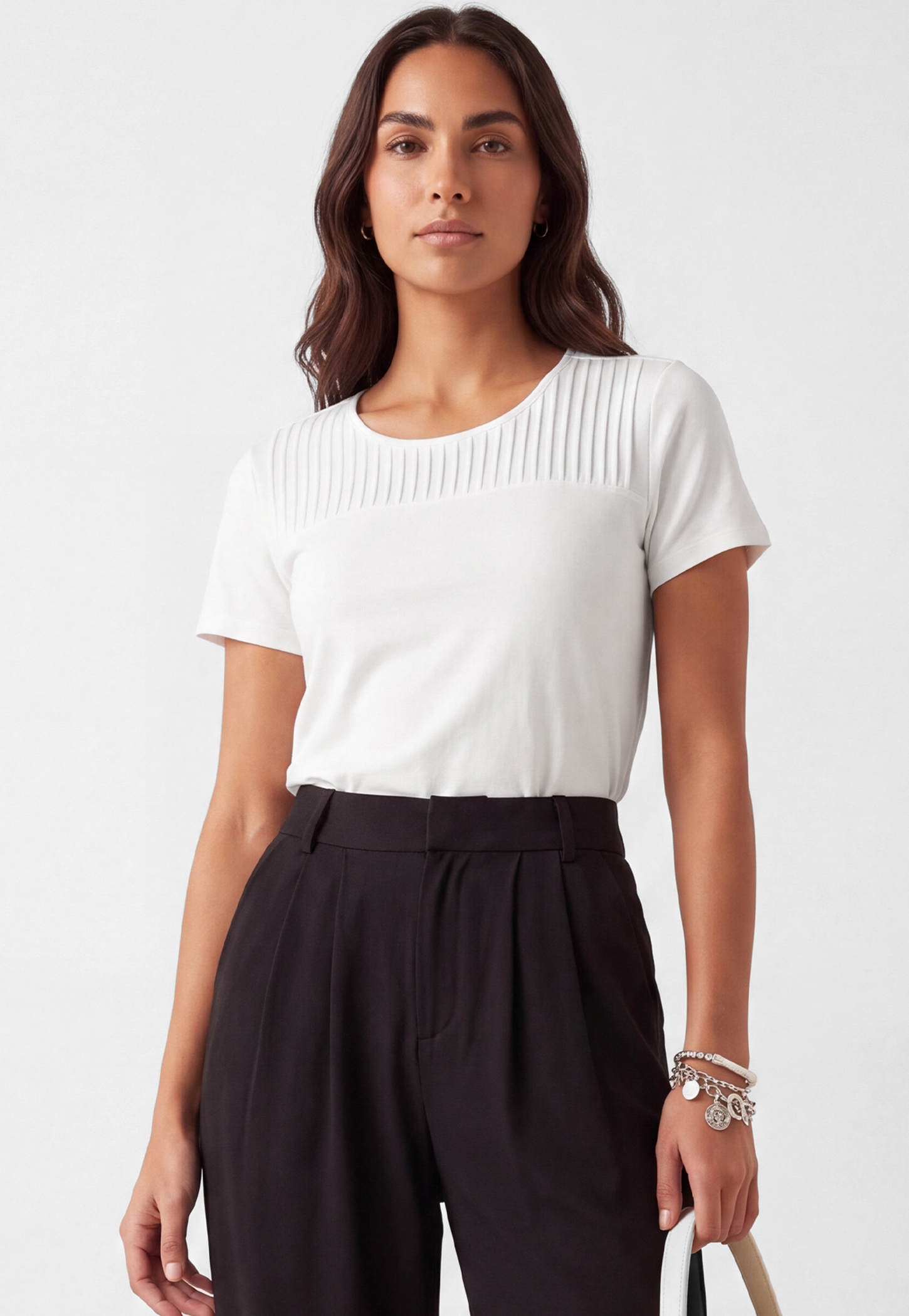 Women Pintuck T-shirt-picture-46