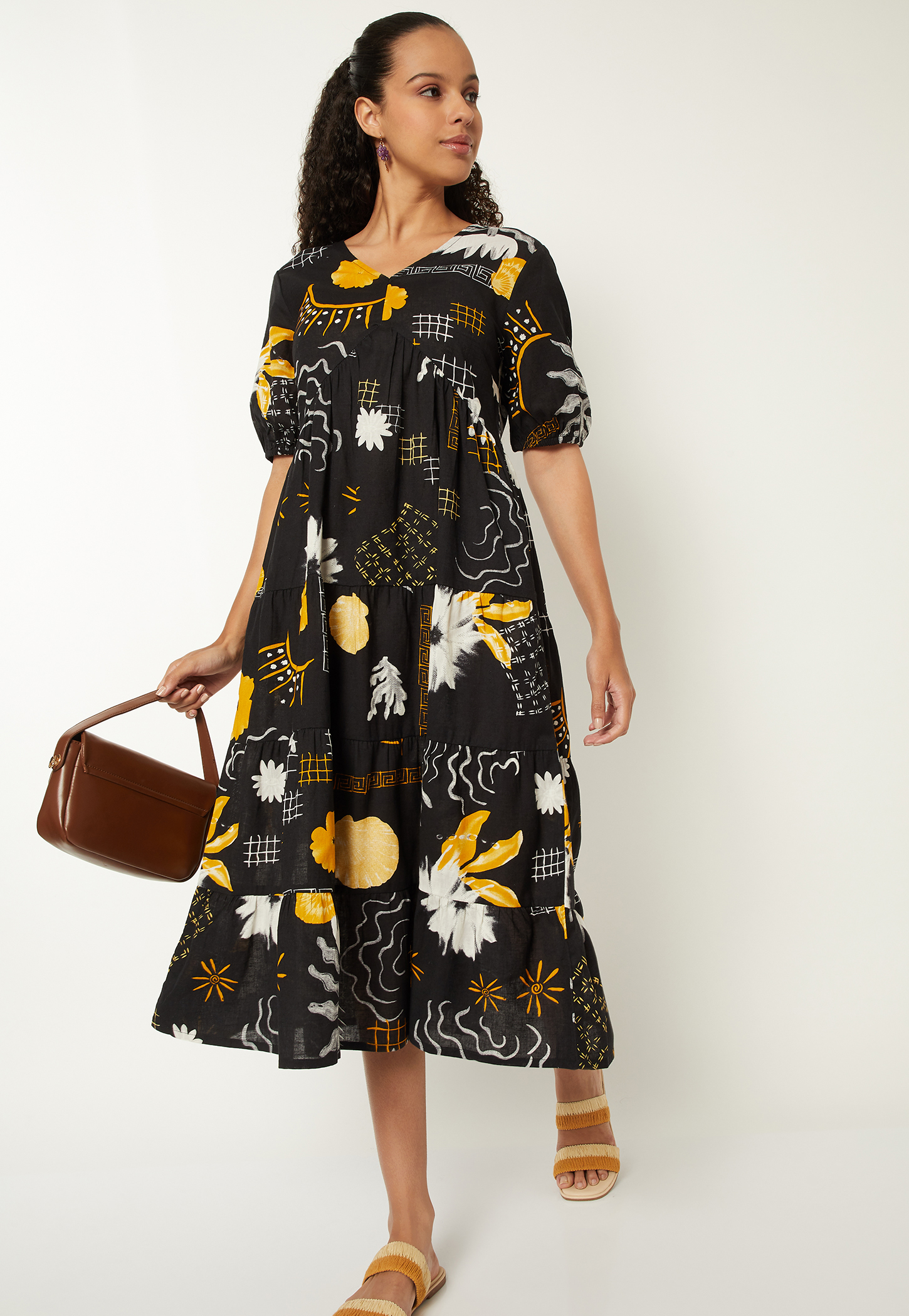 Women Printed Tiered Dress-picture-39
