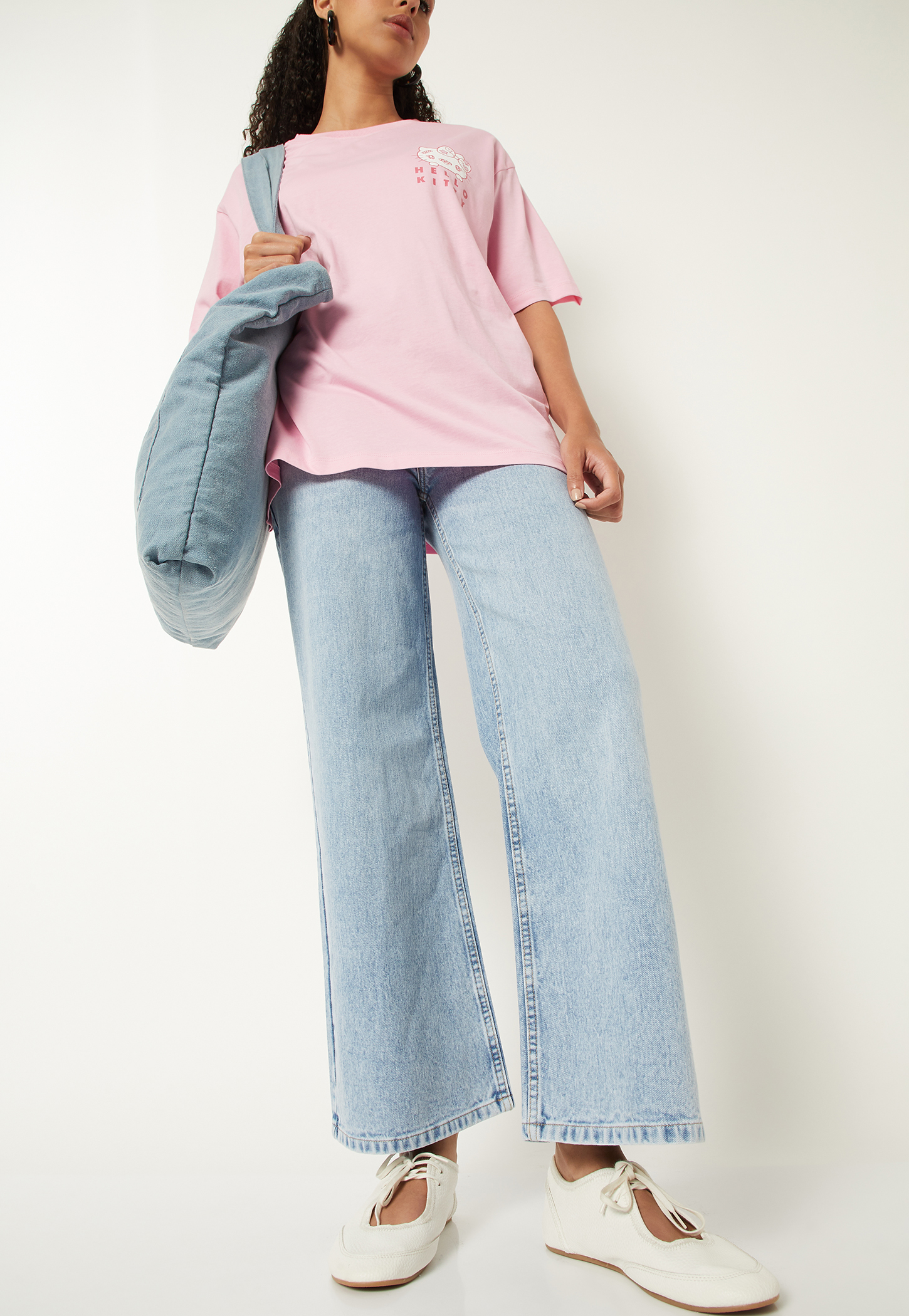 Women Washed Wide Leg Jeans-picture-19