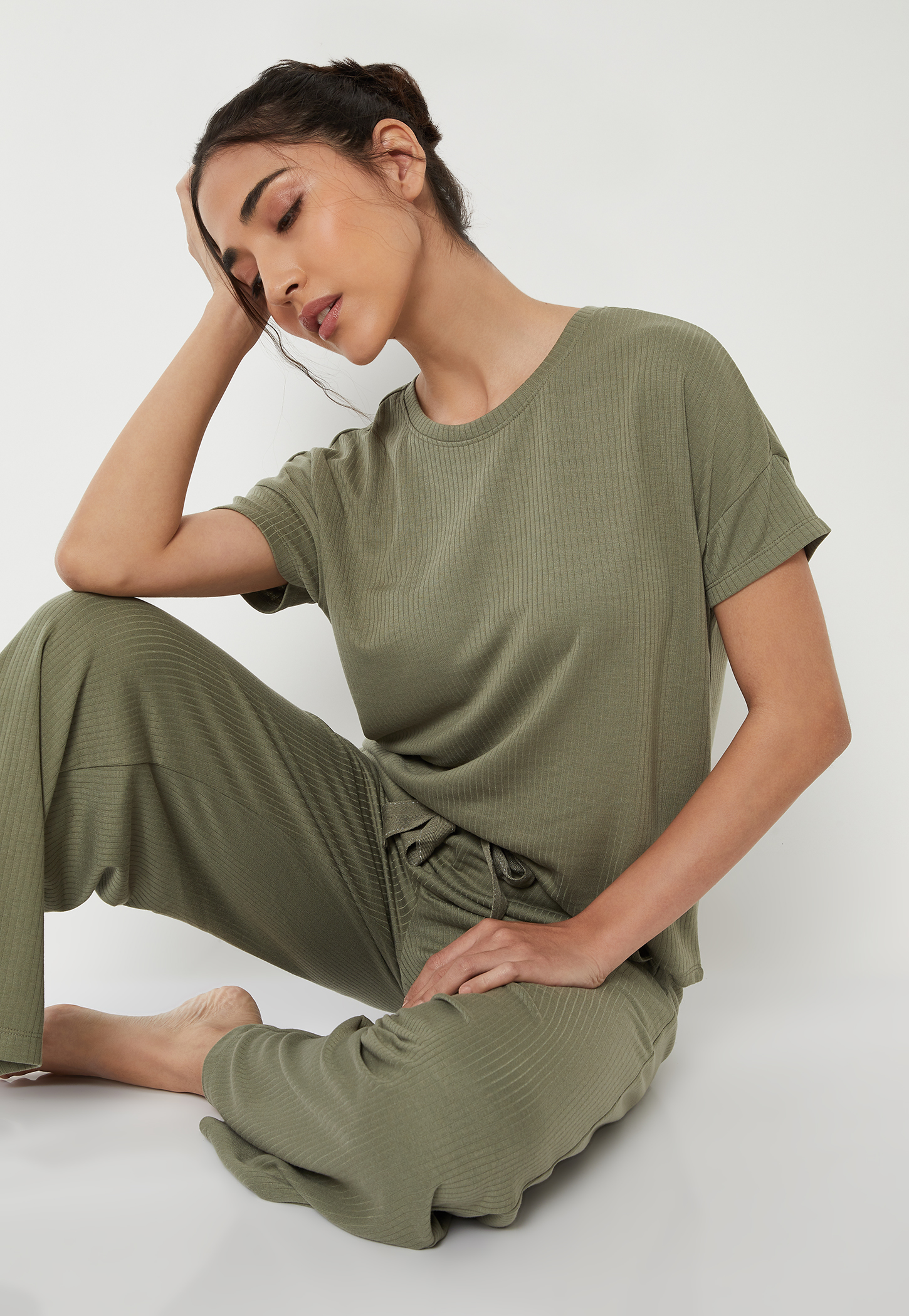 Women Ribbed PJ Set-picture-11