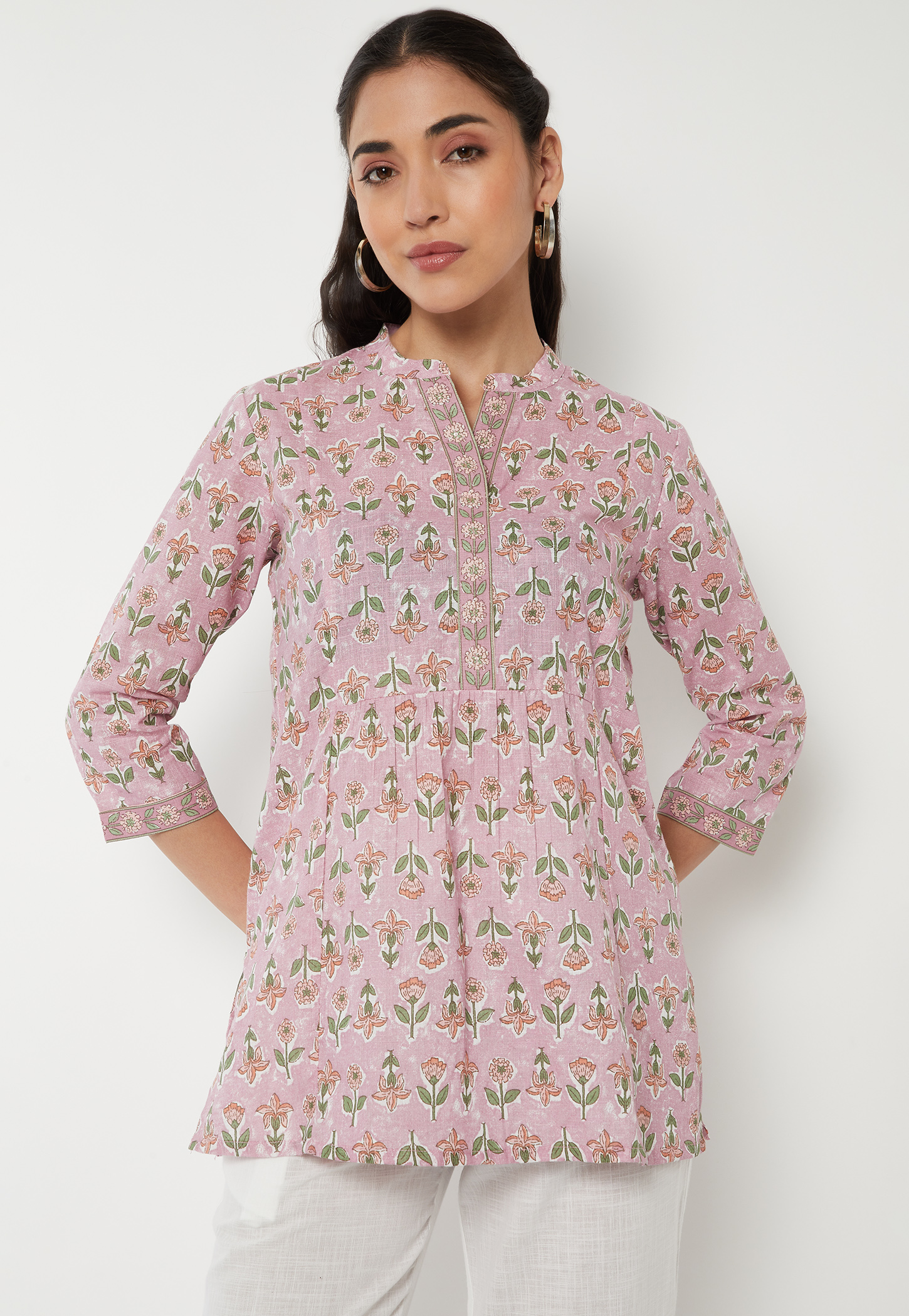Women Floral Print Short Kurti-picture-11