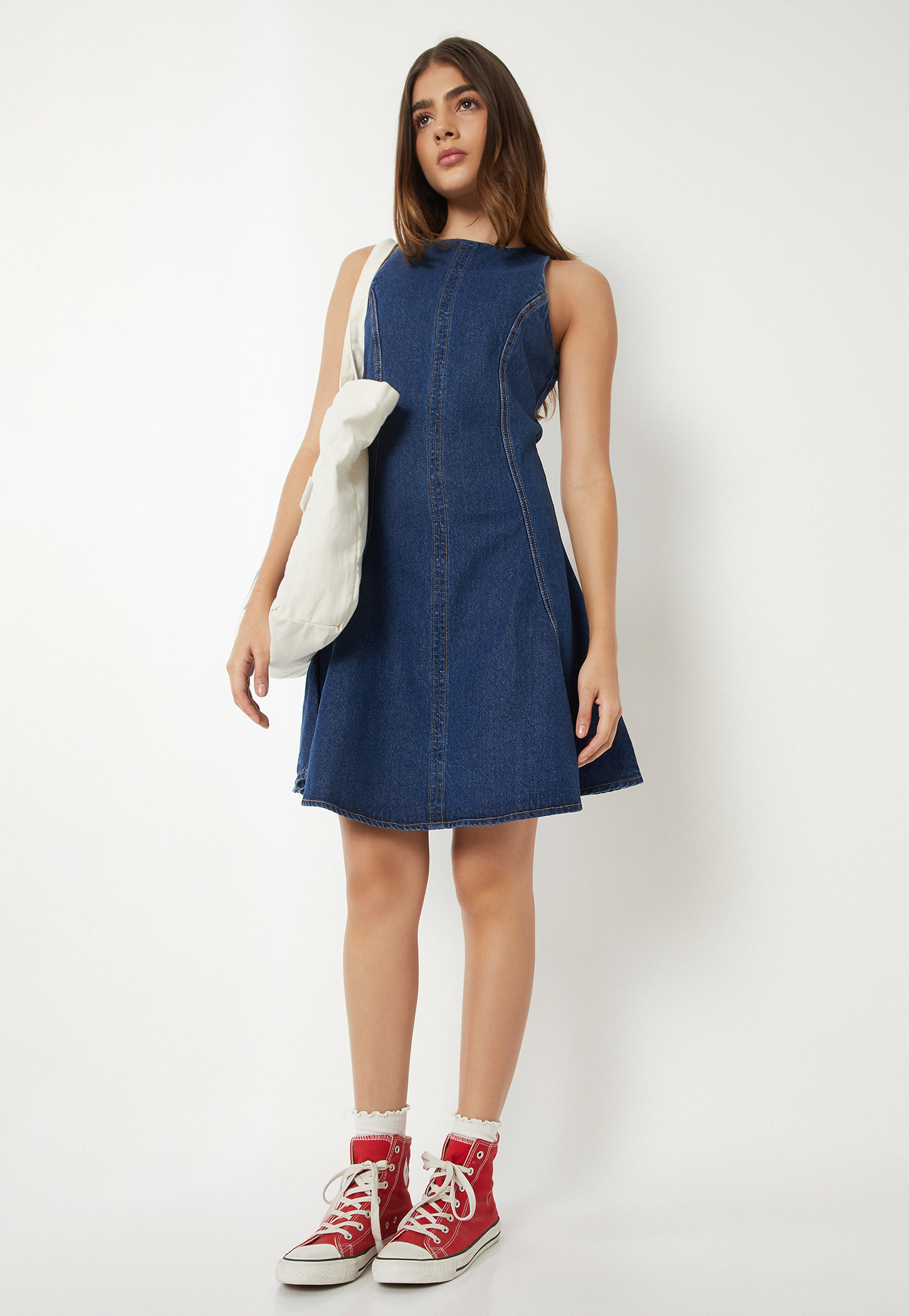 Women Solid A-line Dress-picture-20