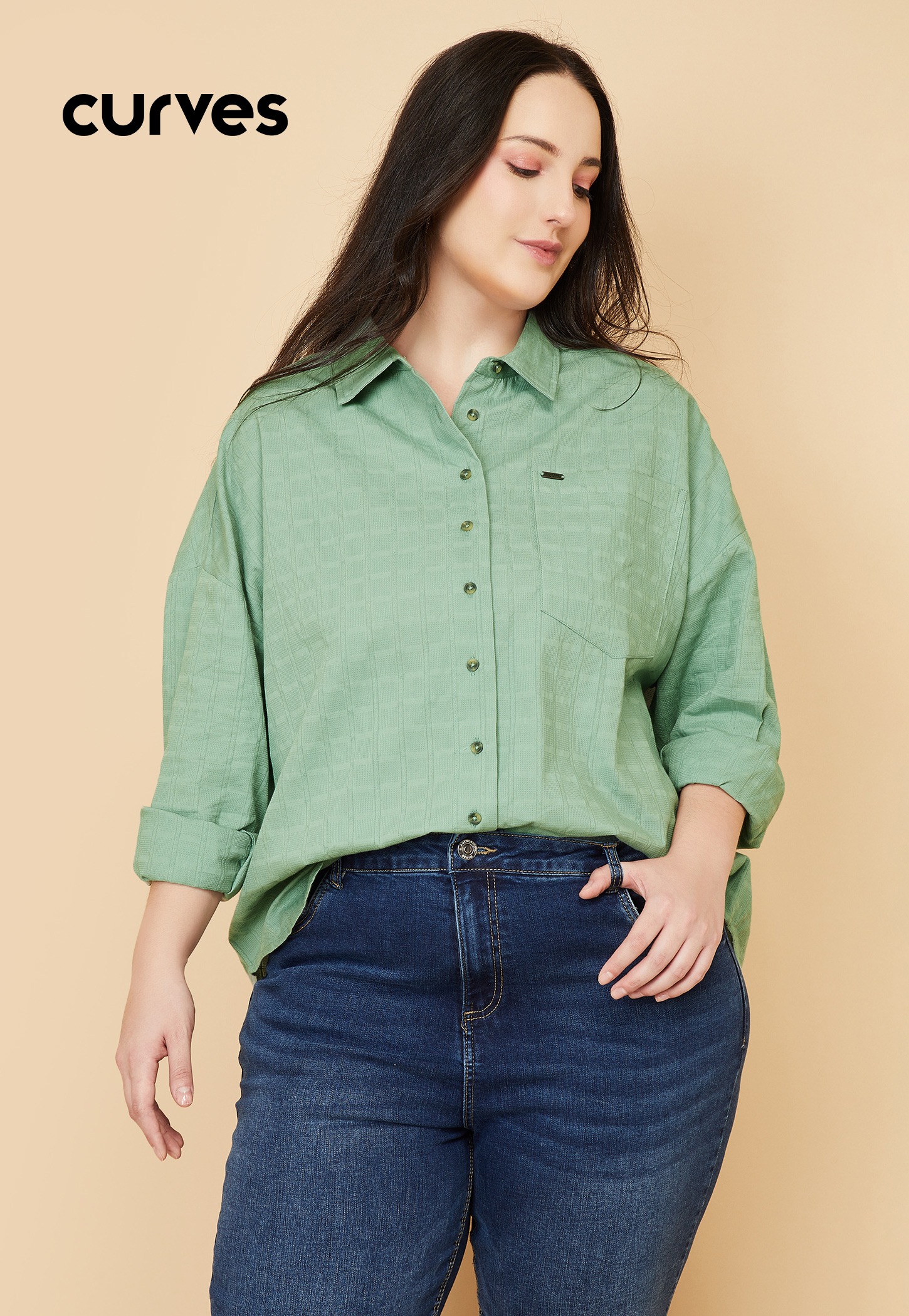 Women Checked Oversized Shirt-picture-55