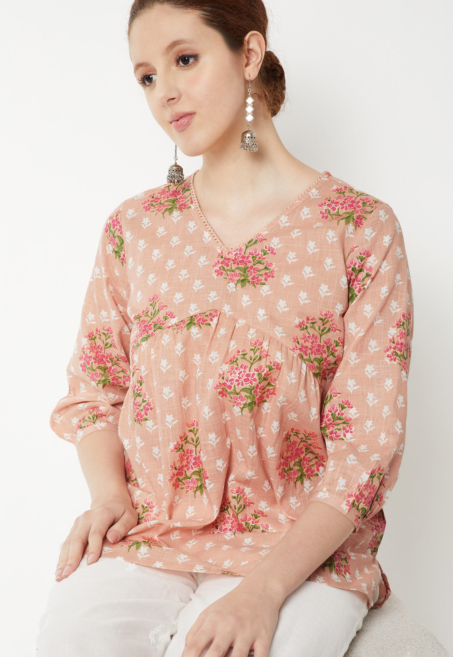 Women Floral Print Aliya Cut Kurti-picture-52