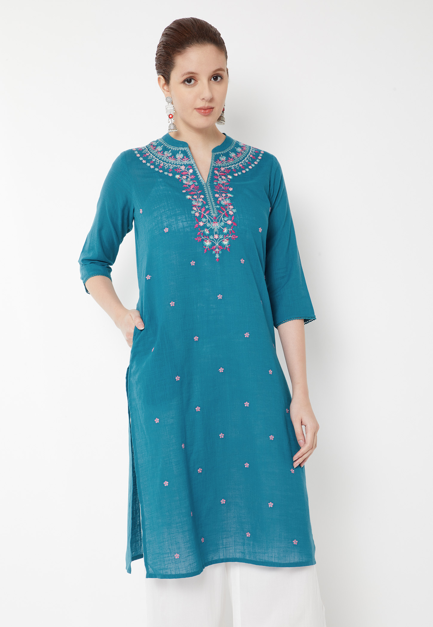 Women Embroidered Straight Kurta-picture-41