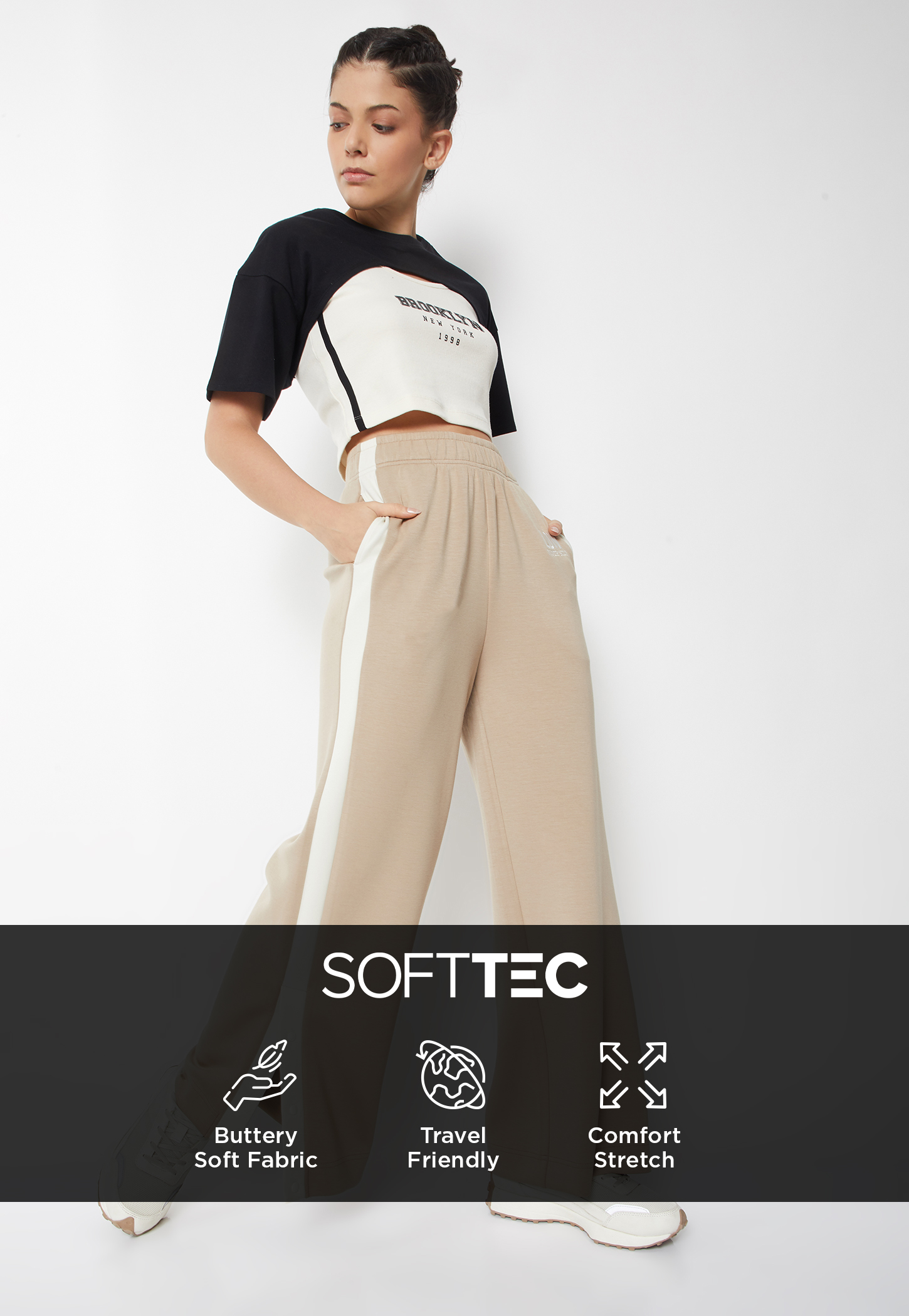 Women Butter Soft Wide Leg Track Pants-picture-30