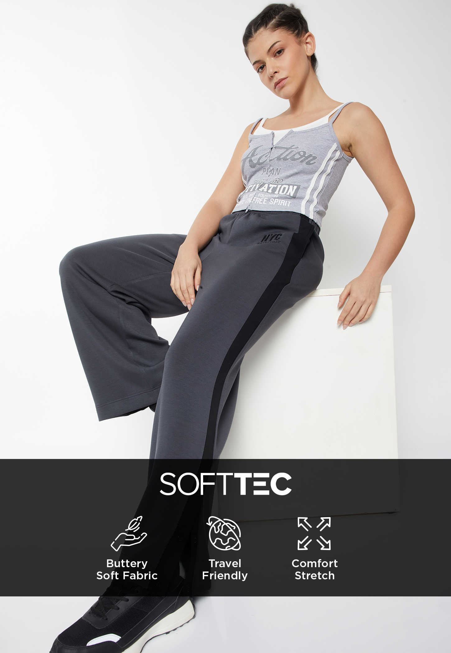 Women Butter Soft Wide Leg Track Pants-picture-35