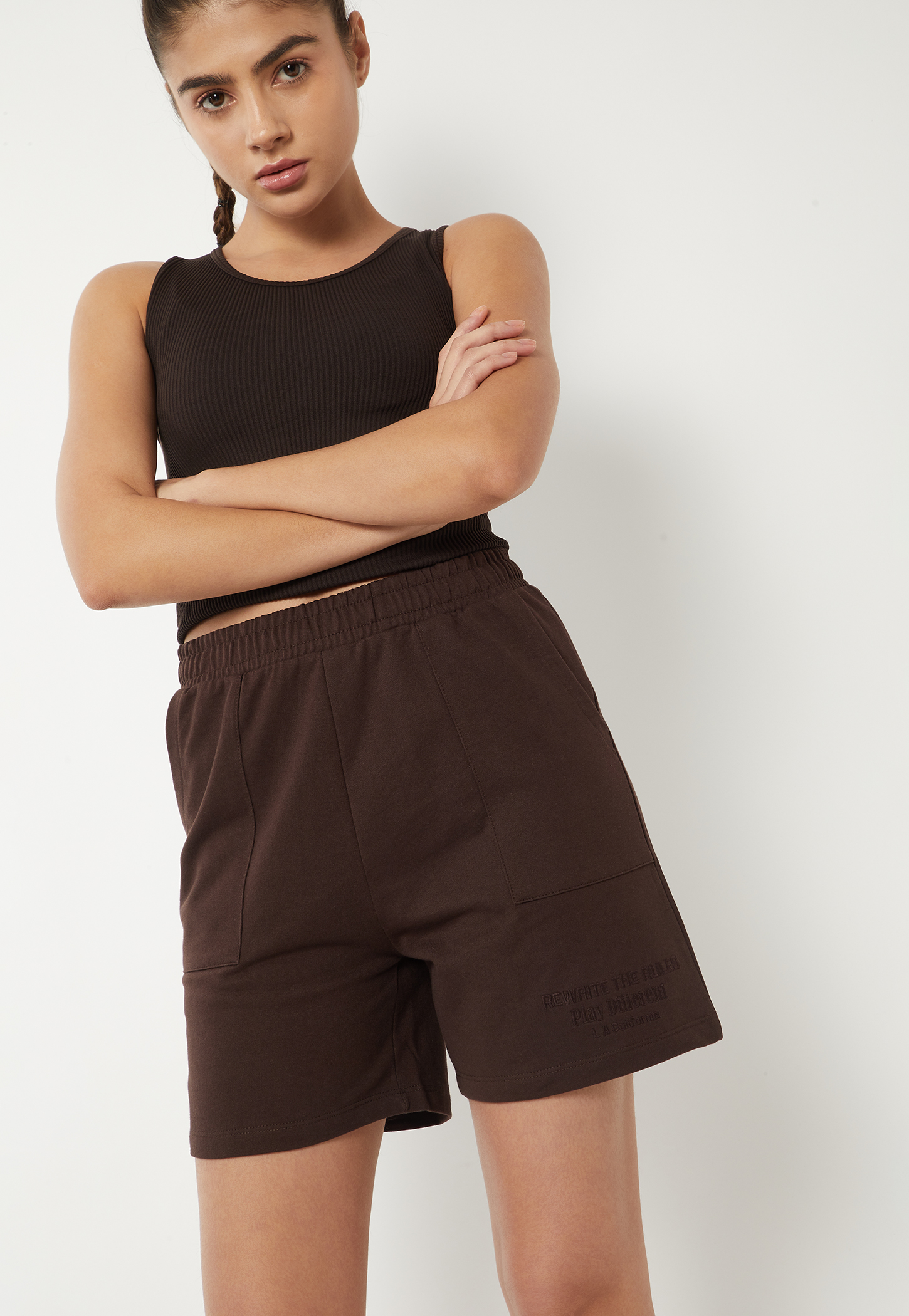 Women Solid Sports Shorts-image-34