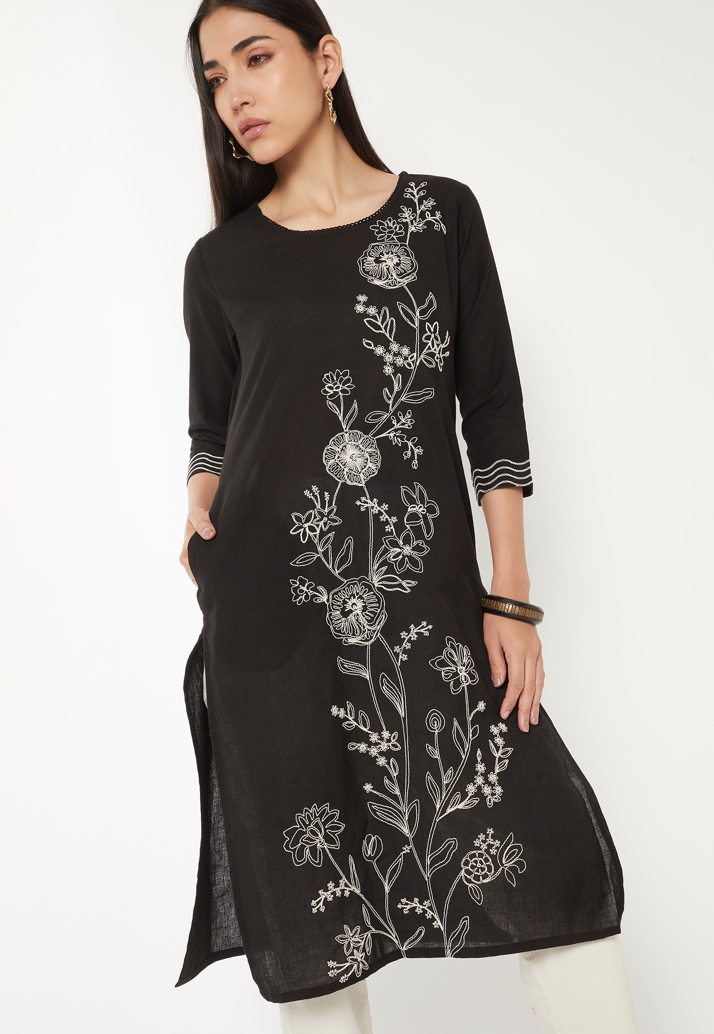 green emerald velvet dress Multi-Colored Ethnic Maxi Dress with Embroidered Jacket