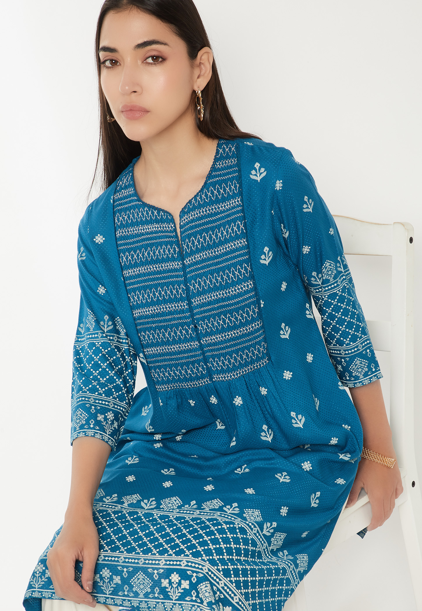 Women Embroidered A-line Kurta-picture-42