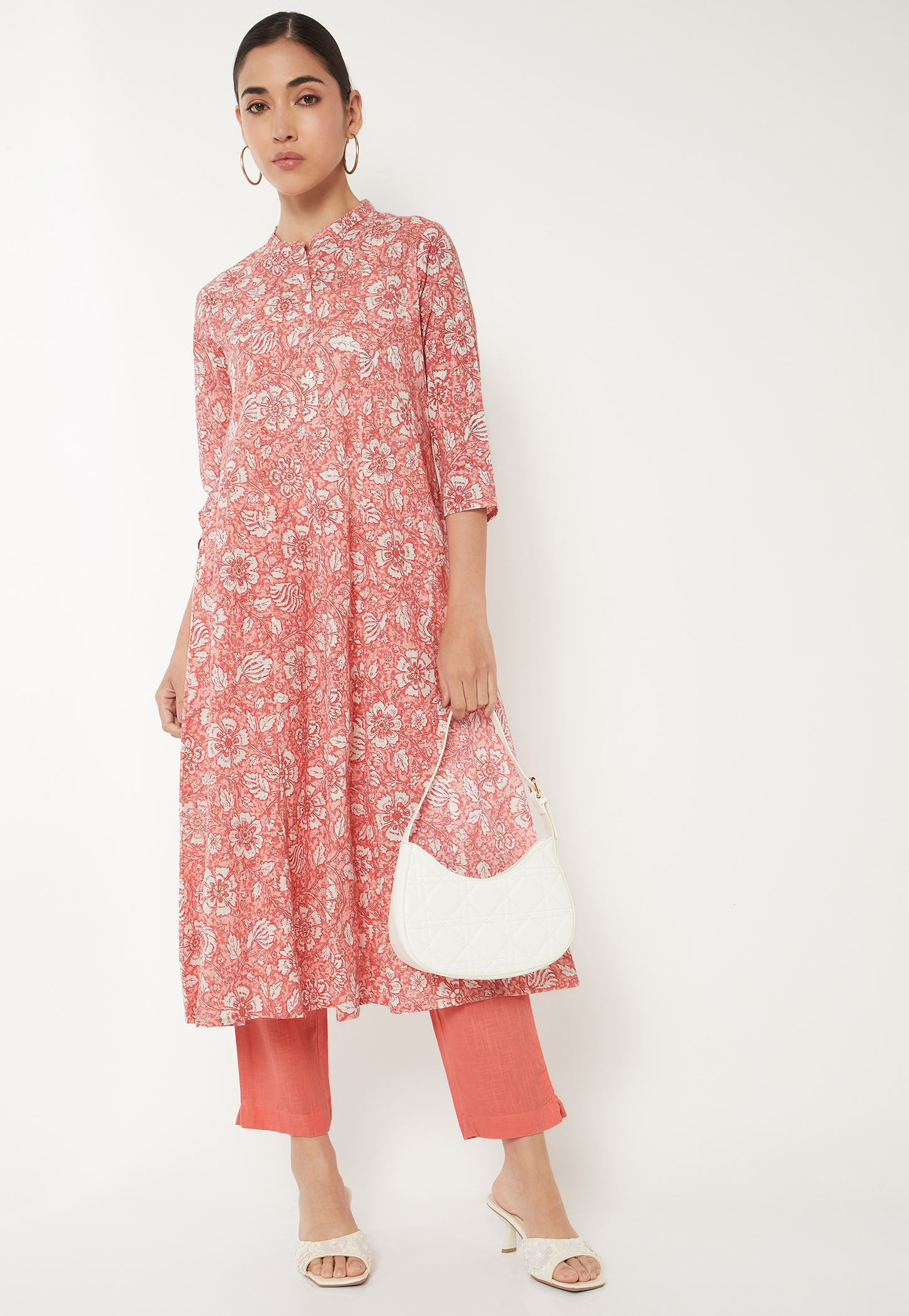 Women Floral Print A-line Kurta Set-picture-29
