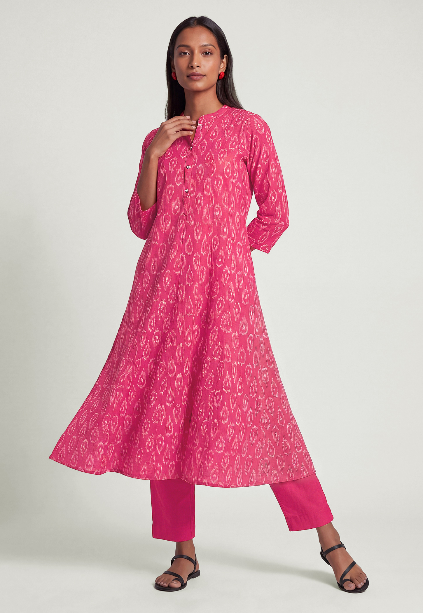 Women Printed Kalidar Kurta Set-image-10