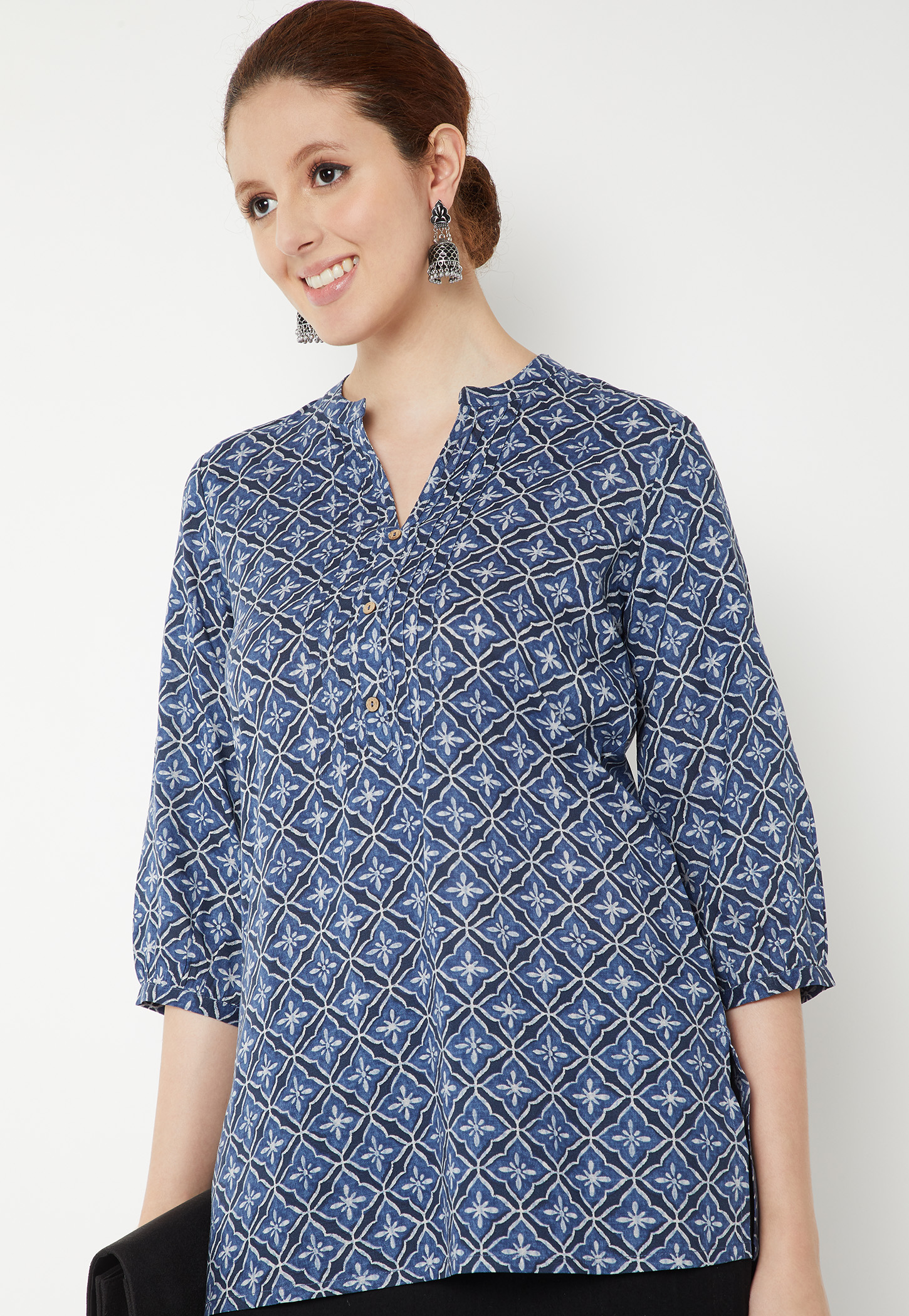 Women Printed Straight Kurti-image-10