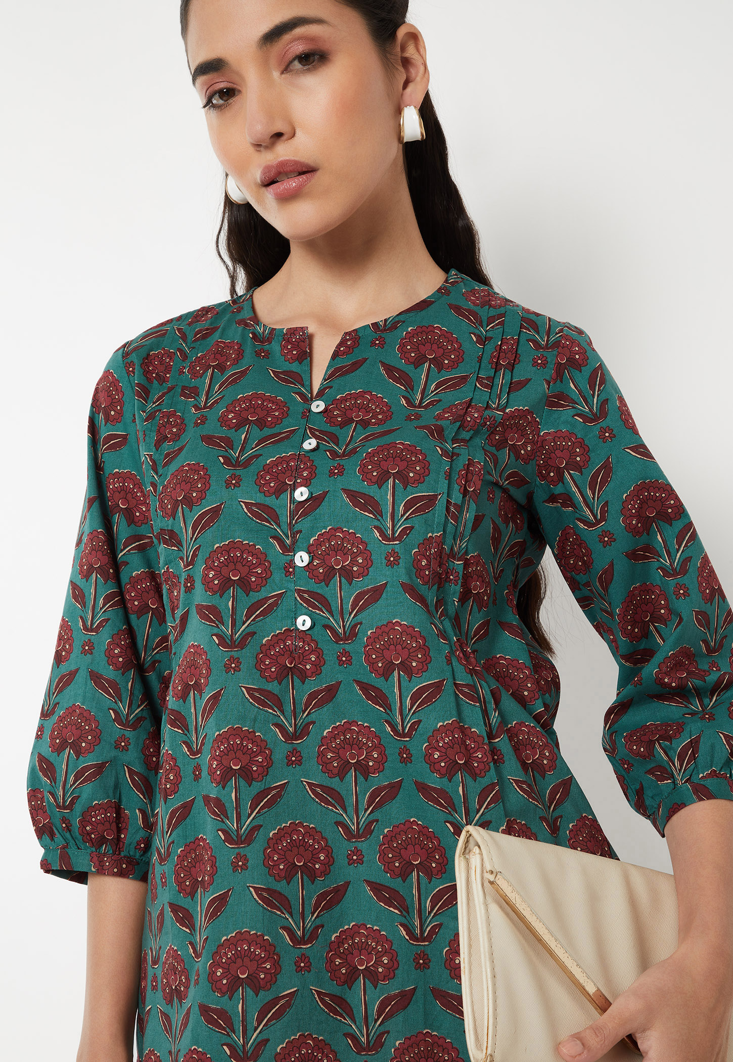 Women Floral Print Straight Kurti-picture-55