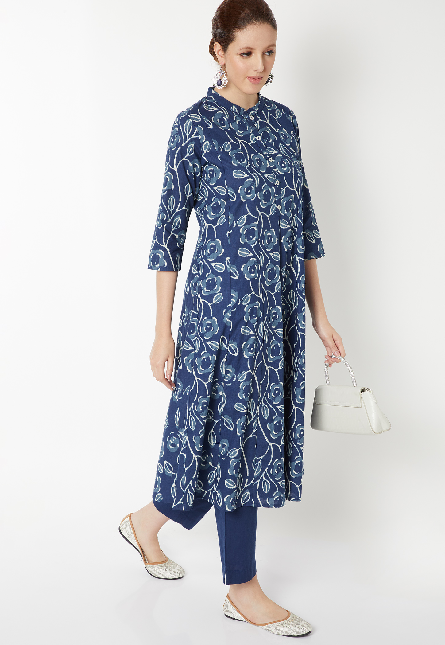 Women Floral Print A-line Kurta Set-picture-37
