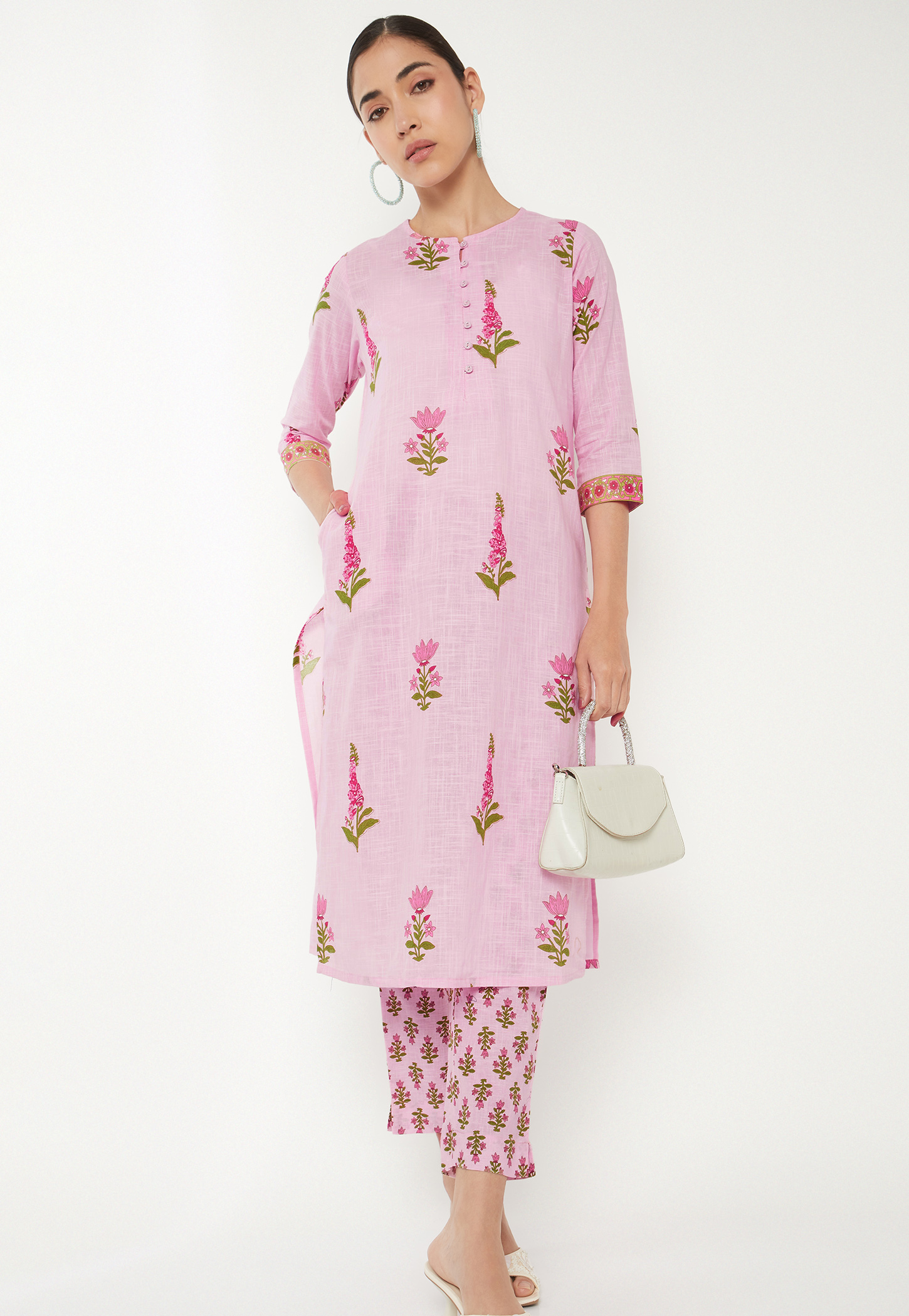 Women Floral Print Straight Kurta Set-picture-29