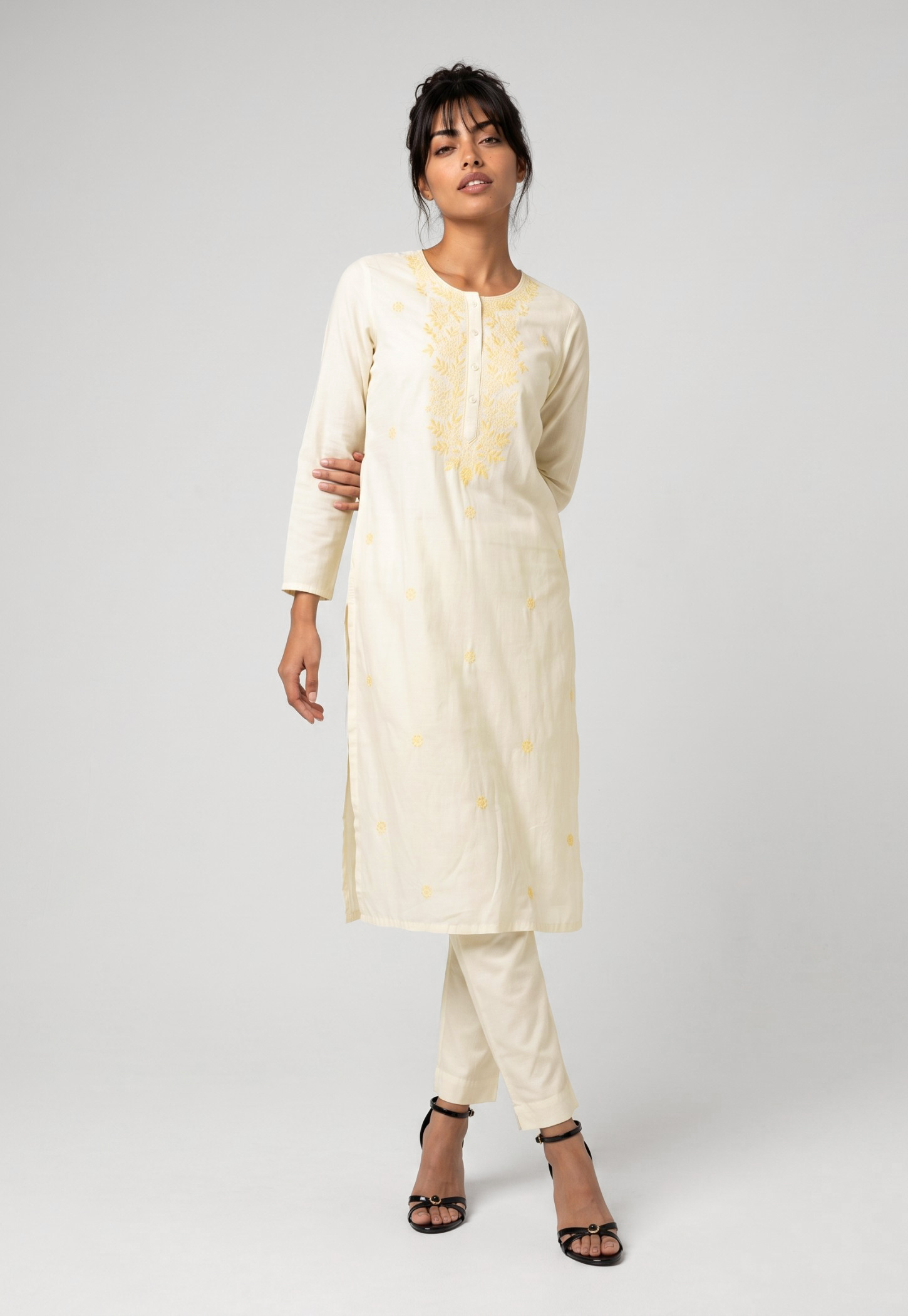 Women Embroidered Straight Kurta Set-picture-24