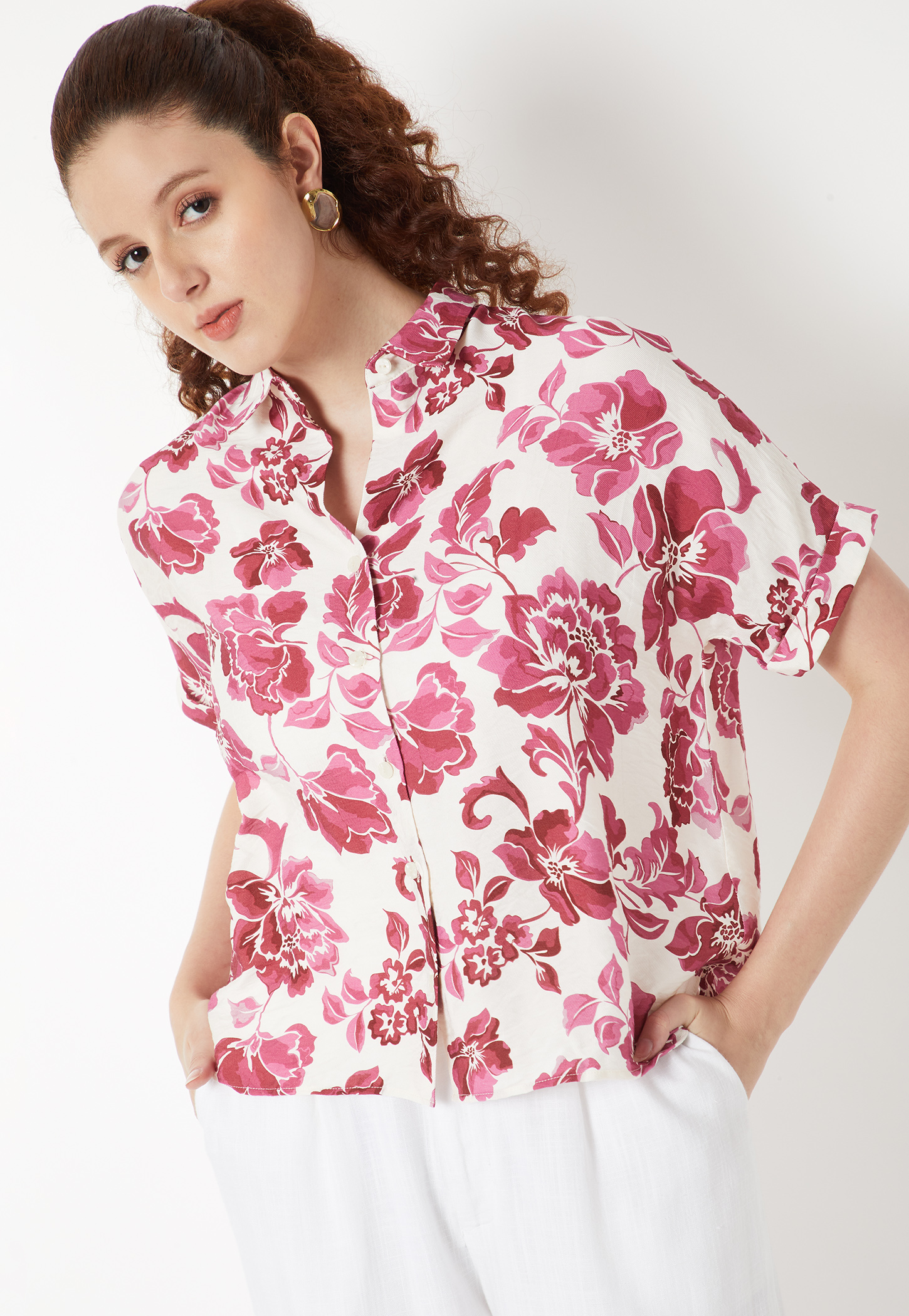 Women Floral Print Shirt-picture-27