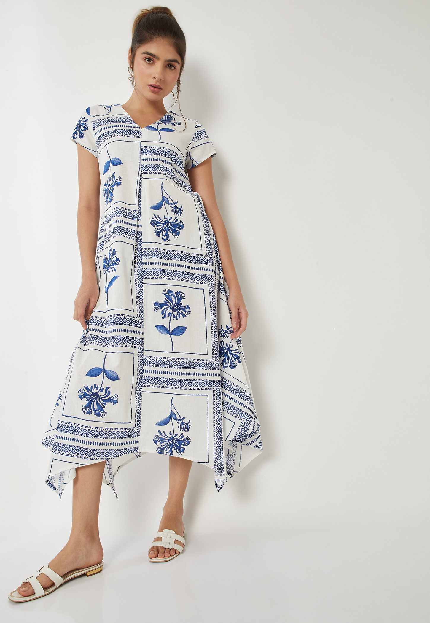 Women Floral Print A-line Dress-picture-31