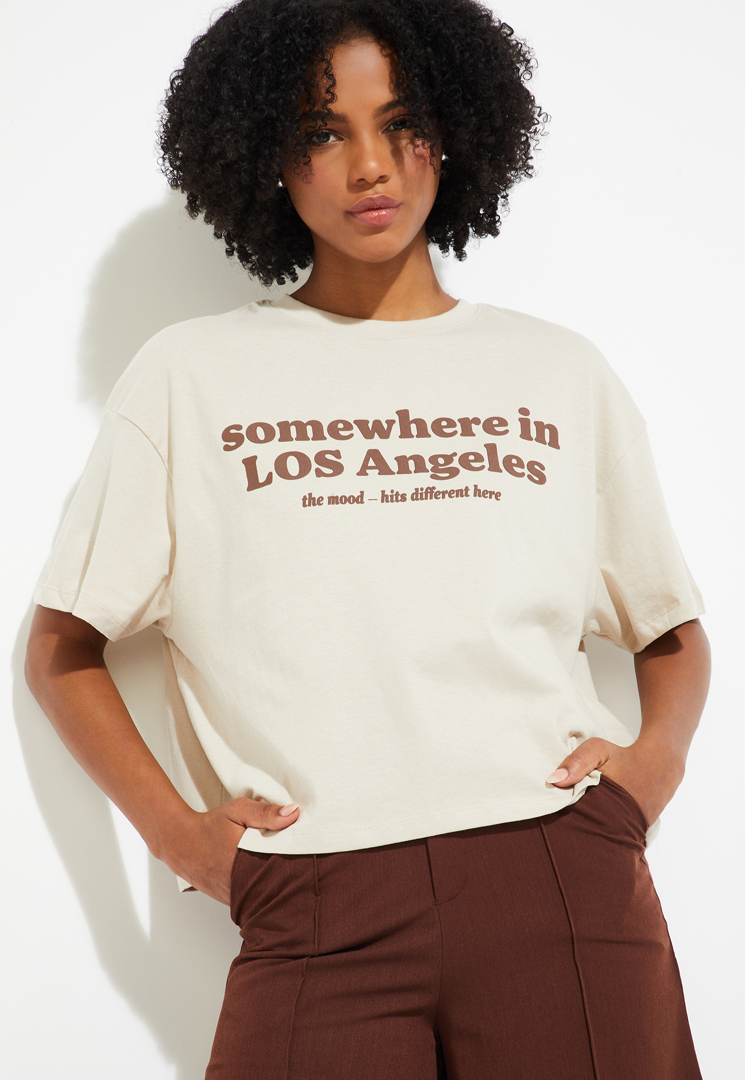 URB_N Women Printed Boxy Fit T-shirt-image-2