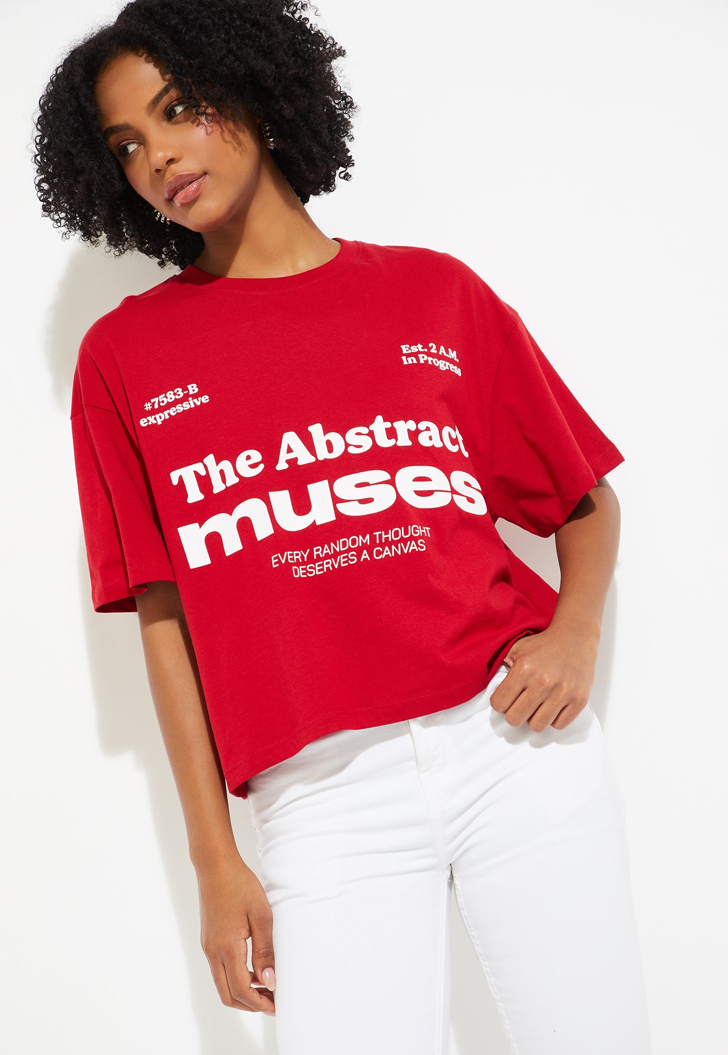 URB_N Women Printed Boxy Fit T-shirt-image-48