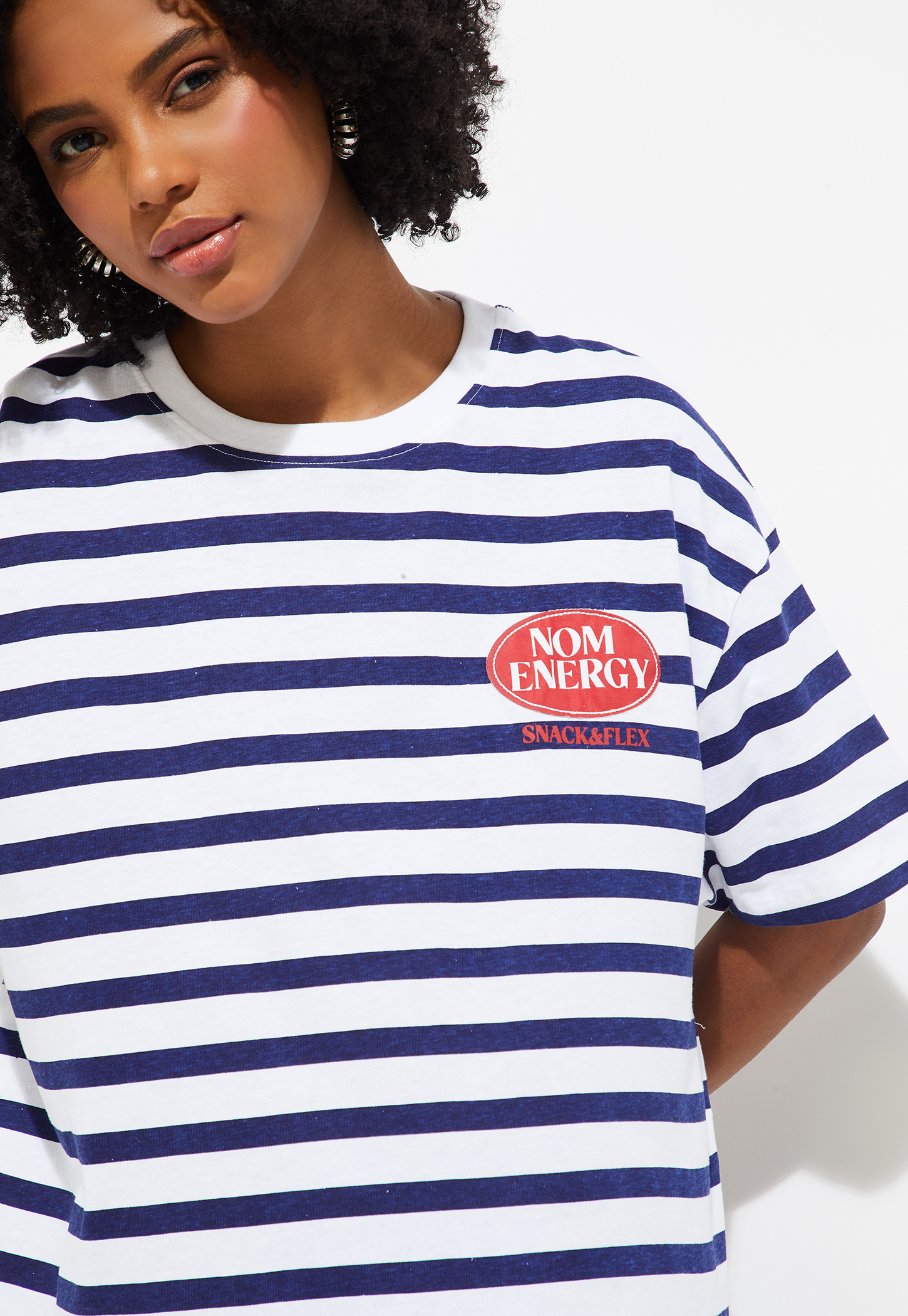 URB_N Women Striped Boxy Fit T-shirt-picture-37