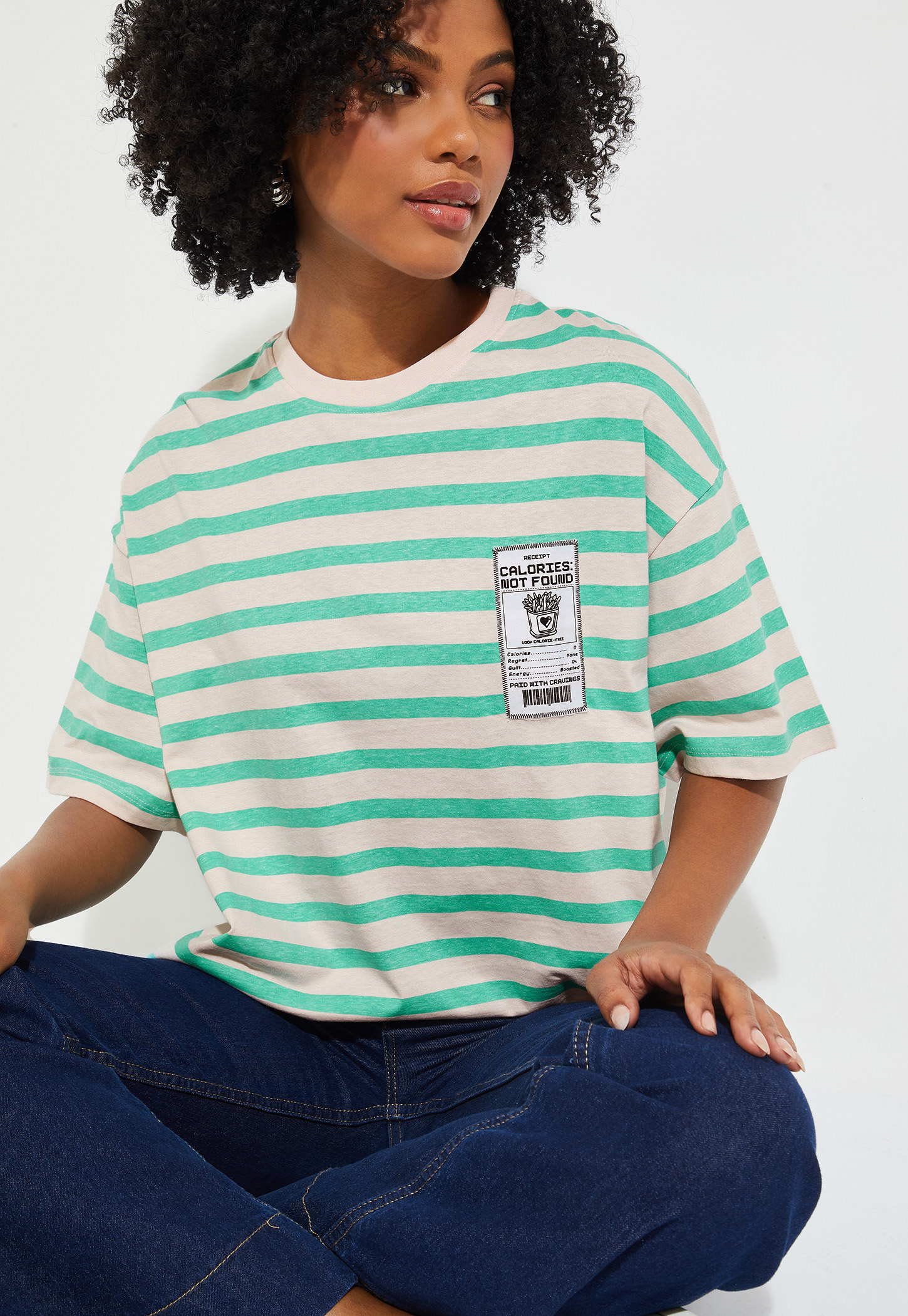 URB_N Women Striped Boxy Fit T-shirt-picture-22