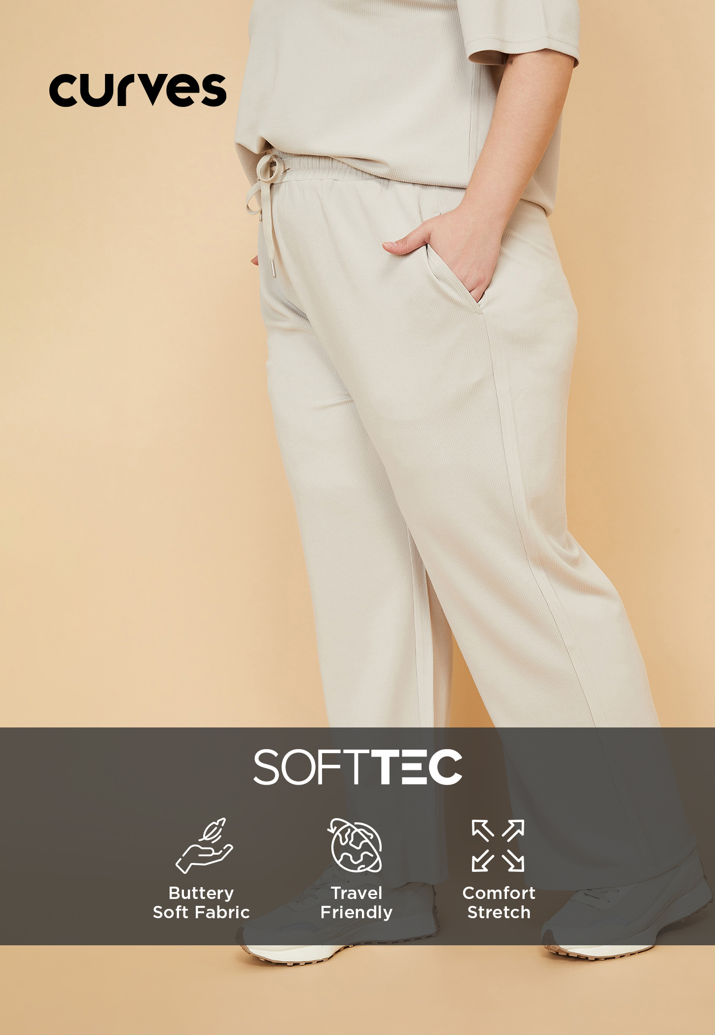Women Solid Wide Leg Sports Track Pants-picture-19