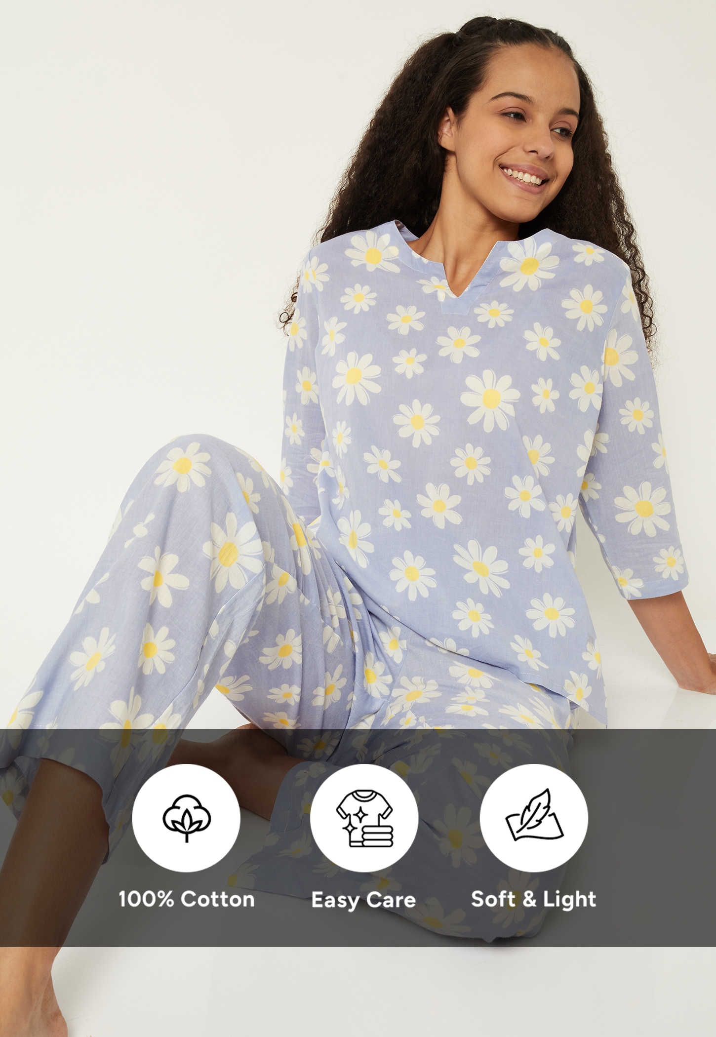 Women Pure Cotton Printed PJ Set-picture-33