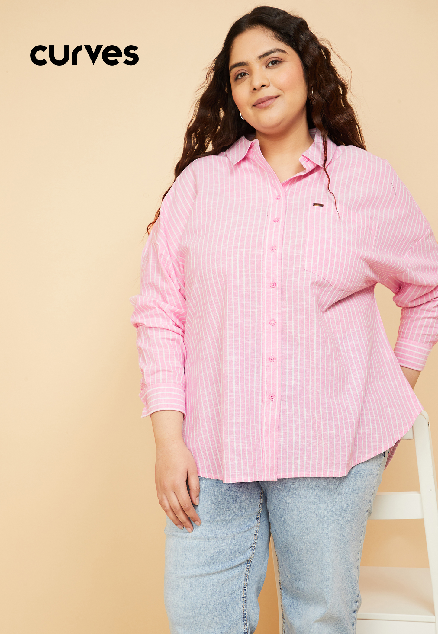 Women Striped Oversized Shirt-picture-16