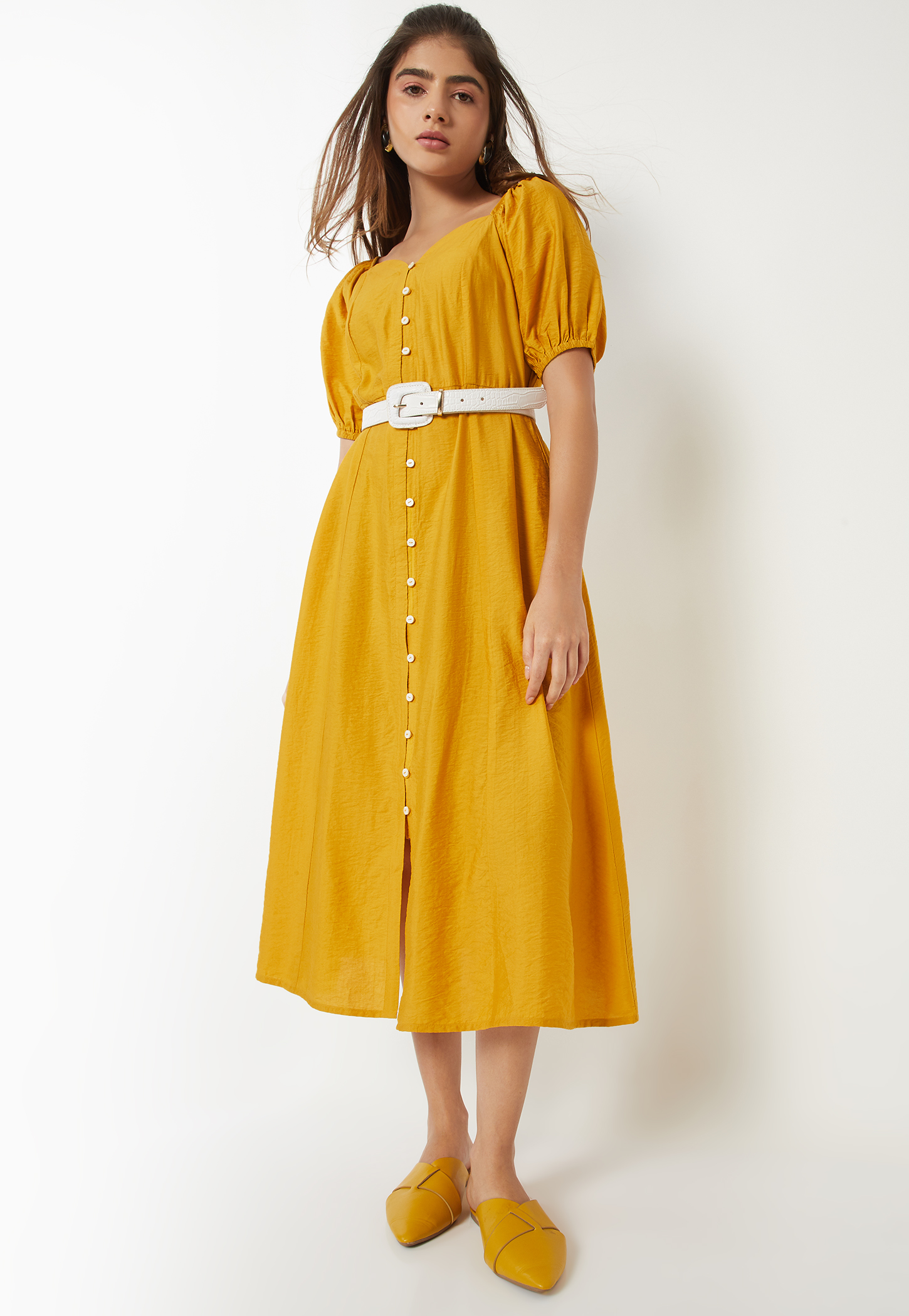 Women Solid A-Line Dress-picture-33